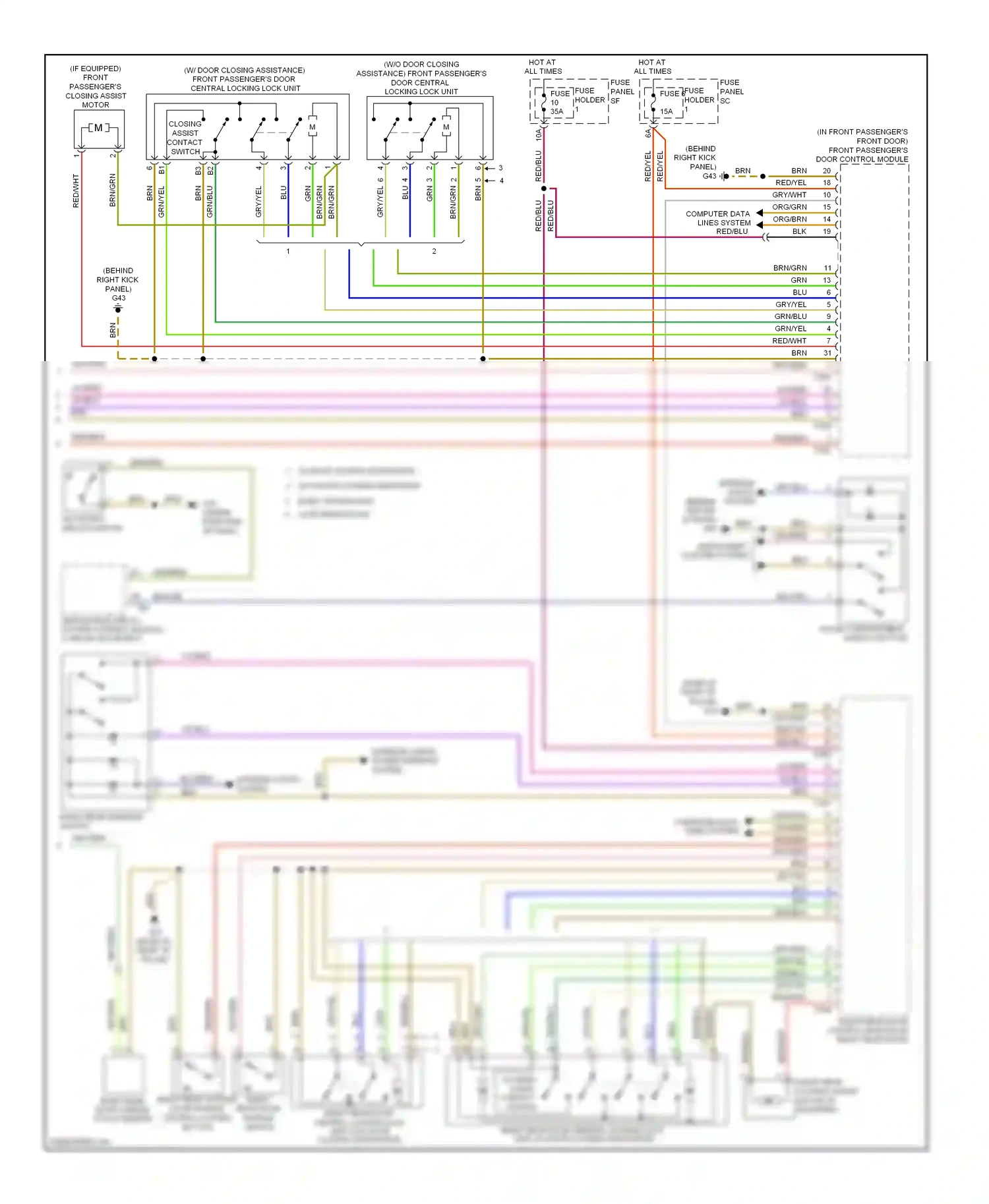 Audi A6 C6 facelift (2008-2011) grn/red wiring diagram  (22 of 25)