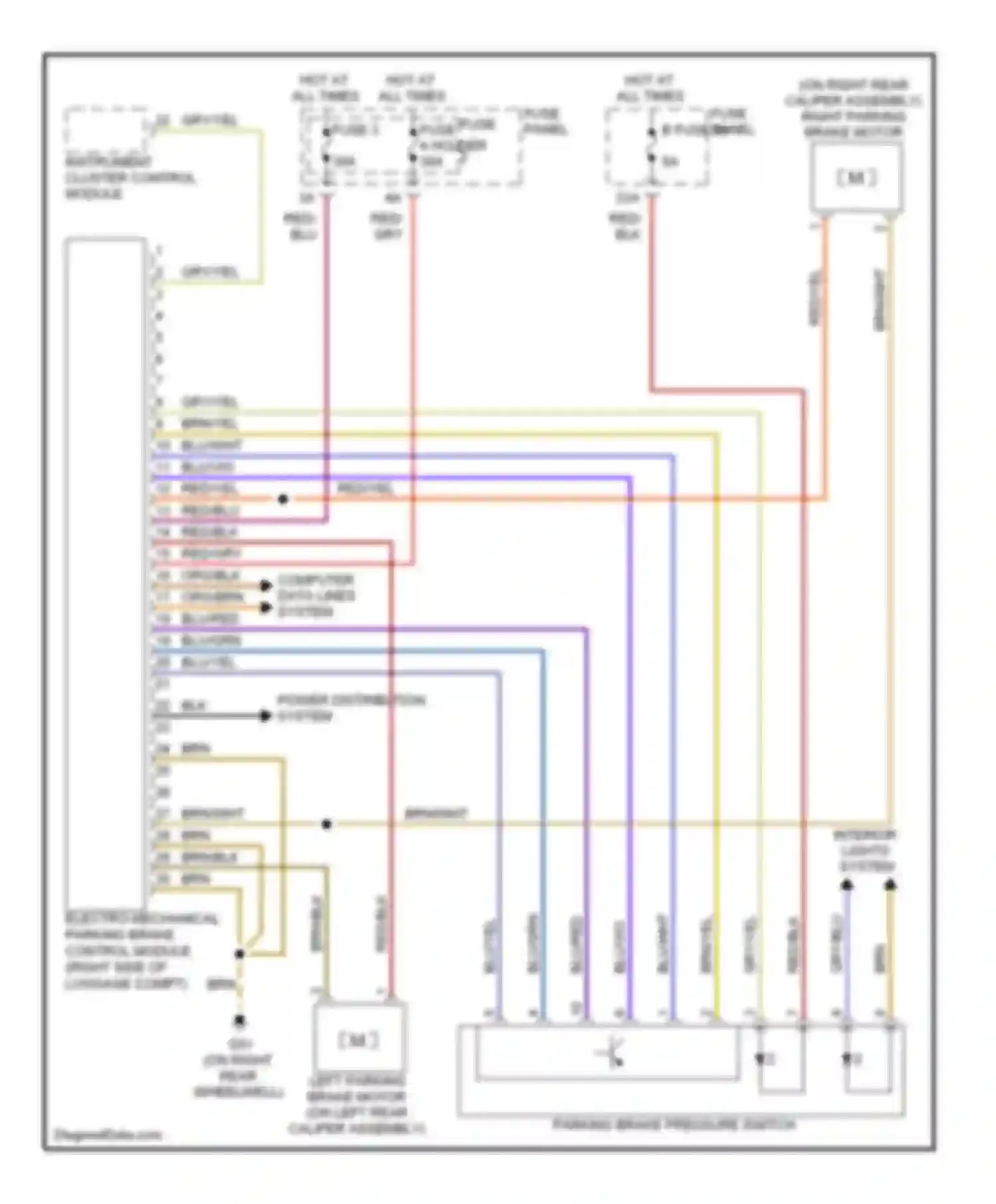 Wiring diagram fuse 3 for Audi A6 C6 facelift (2008-2011)