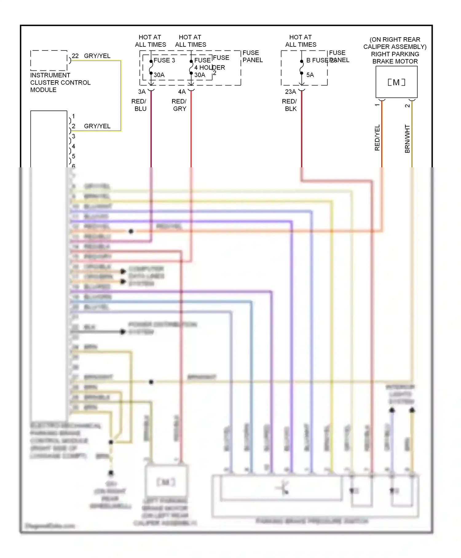 Audi A6 C6 facelift (2008-2011) instrument cluster control module wiring diagram  (15 of 19)