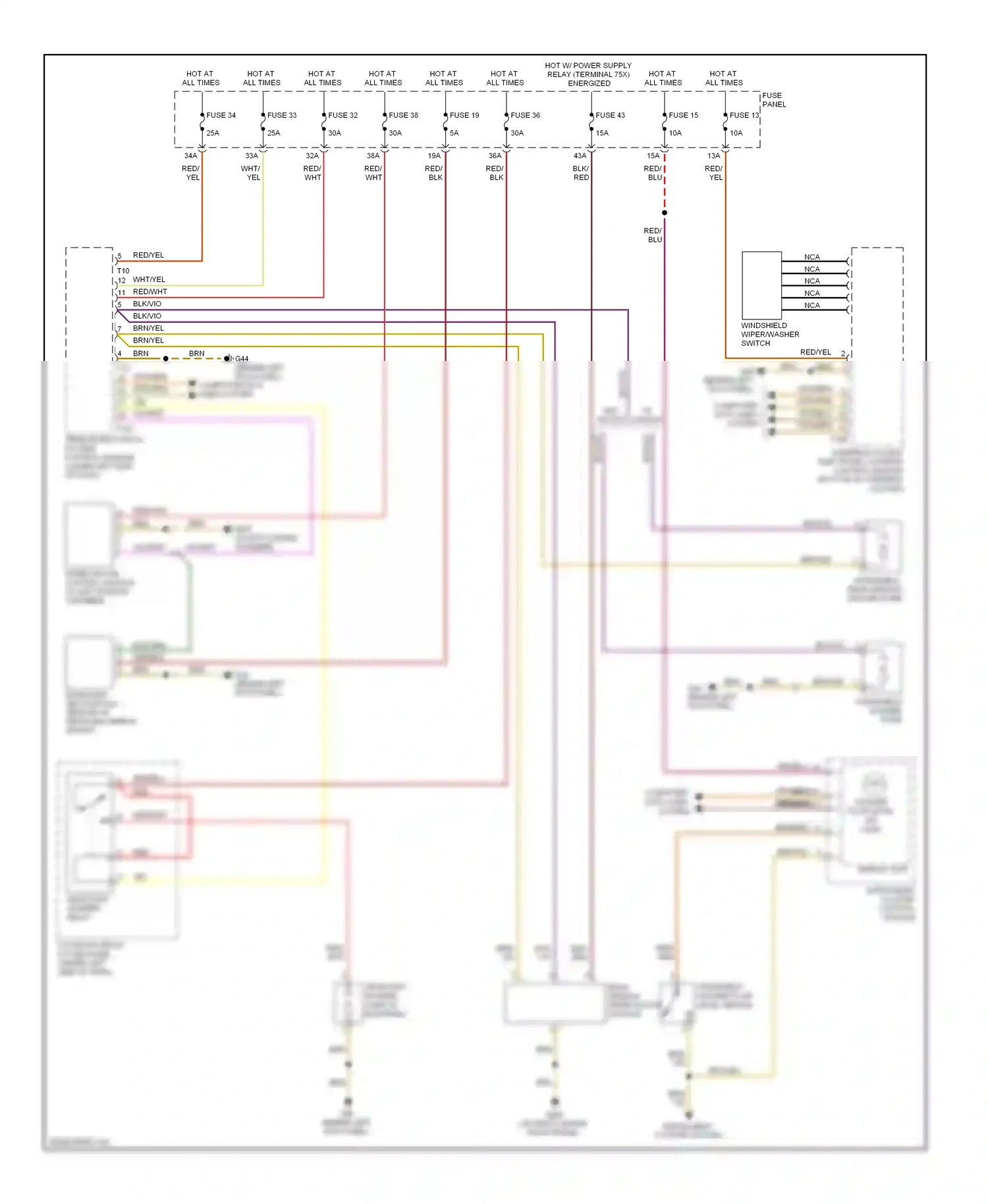 Audi A6 C6 facelift (2008-2011) instrument cluster control module wiring diagram  (19 of 19)