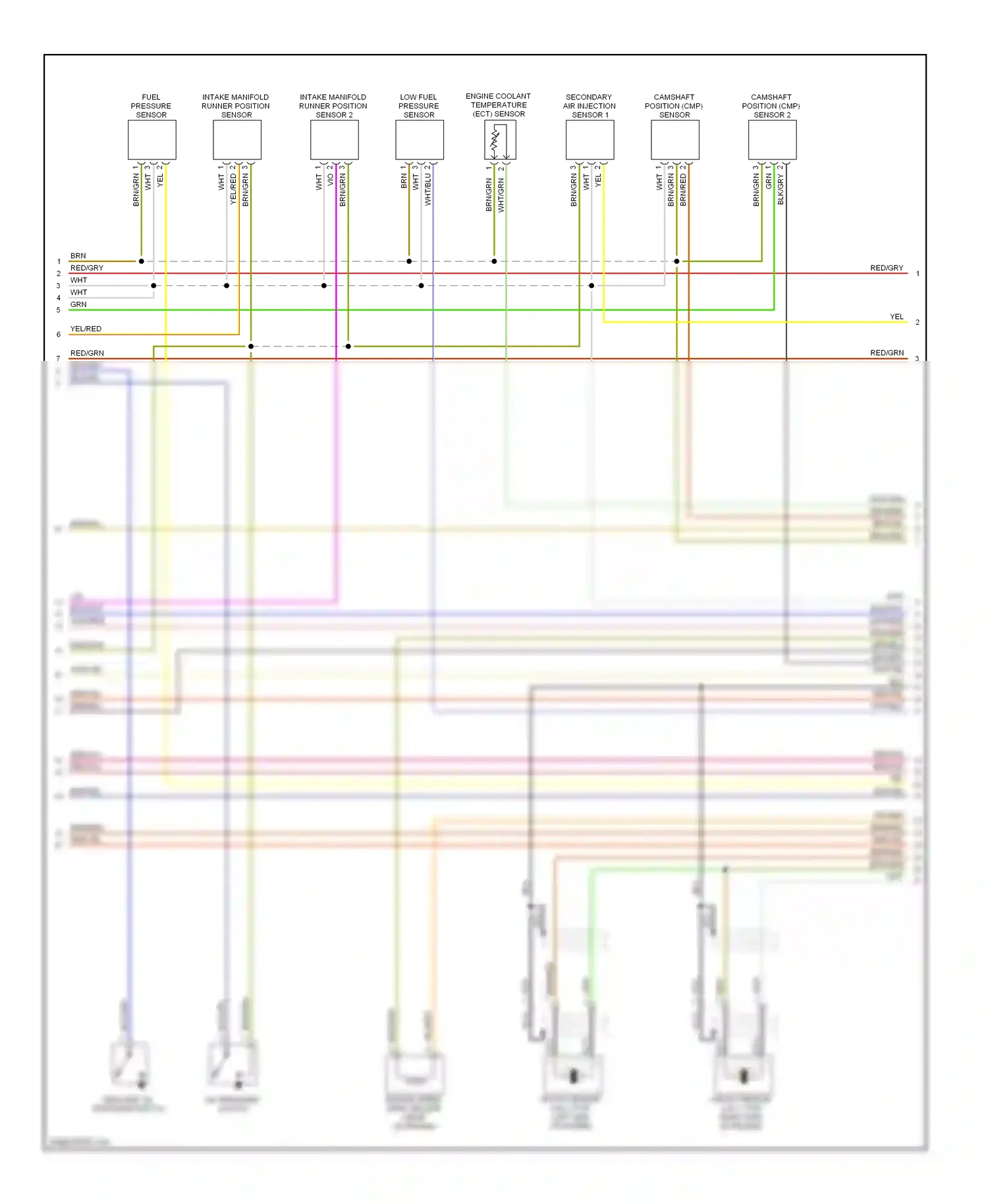 Audi A6 C6 facelift (2008-2011) intake manifold runner position sensor 2 wiring diagram  (1 of 1)