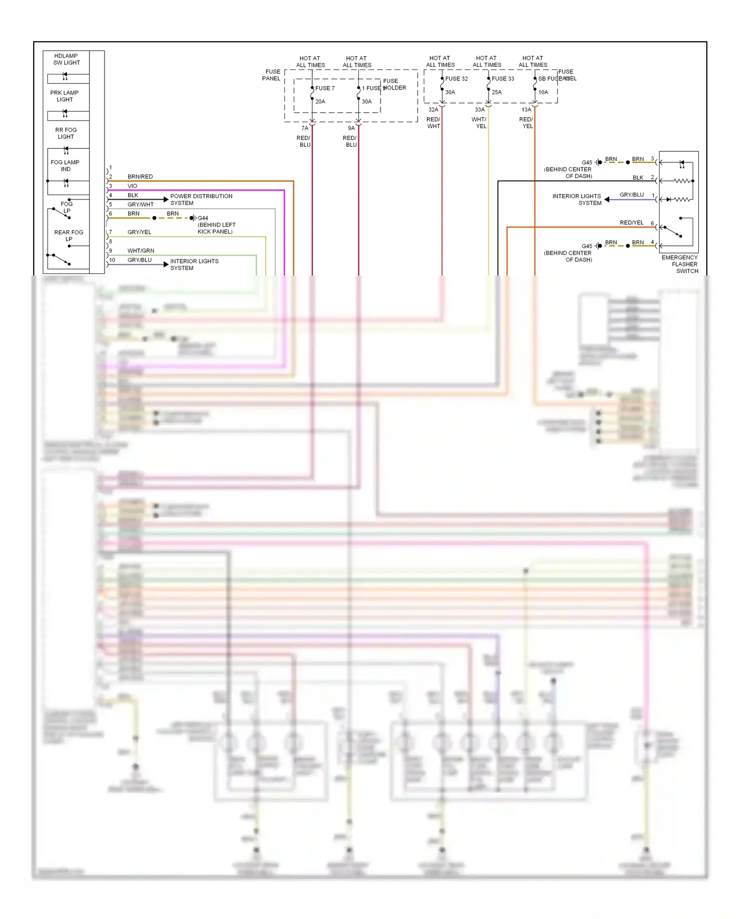 Audi A6 C6 facelift (2008-2011) left rear taillamp control module wiring diagram  (1 of 1)