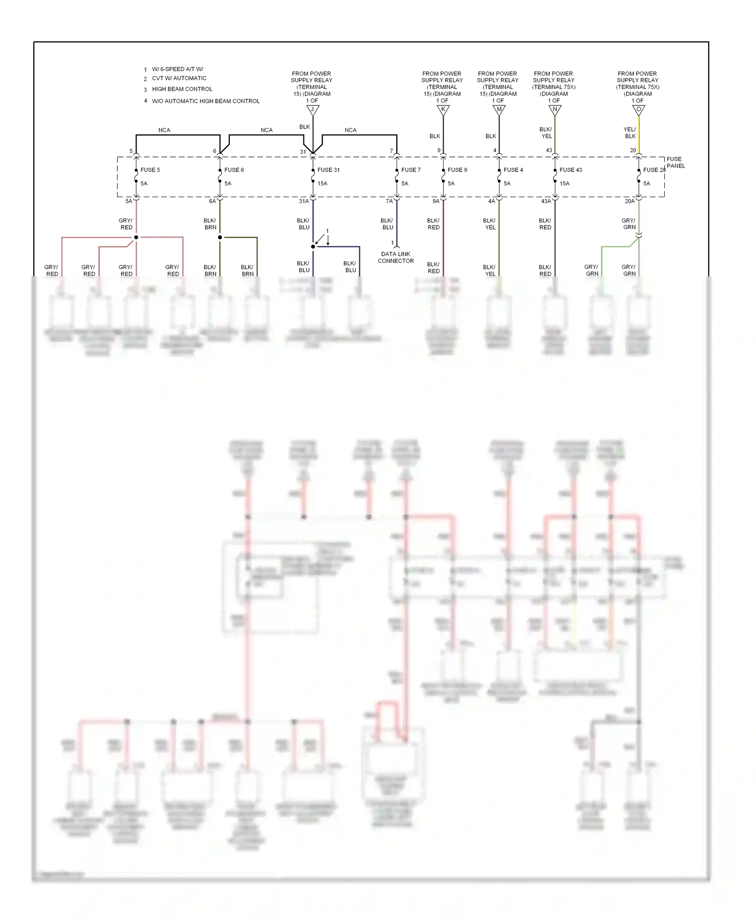 Audi A6 C6 facelift (2008-2011) left washer nozzle heater wiring diagram  (2 of 2)