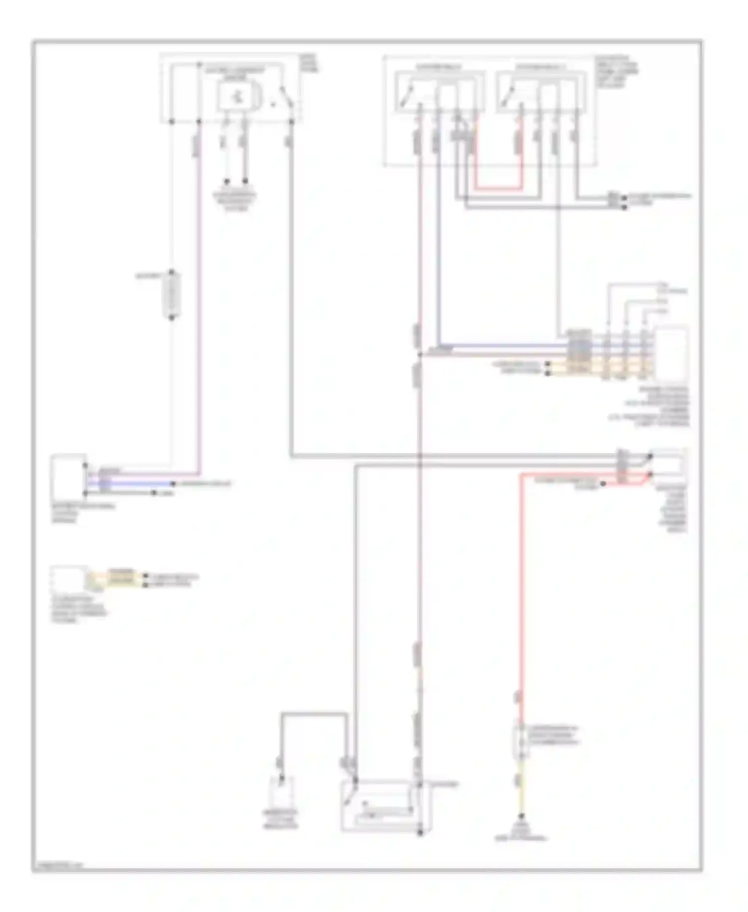 Wiring diagram battery monitoring control module for Audi A6 C6 facelift (2008-2011)