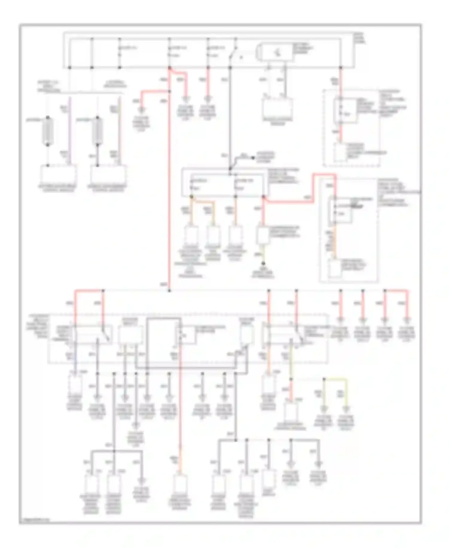Wiring diagram access/start control module for Audi A6 C6 facelift (2008-2011)