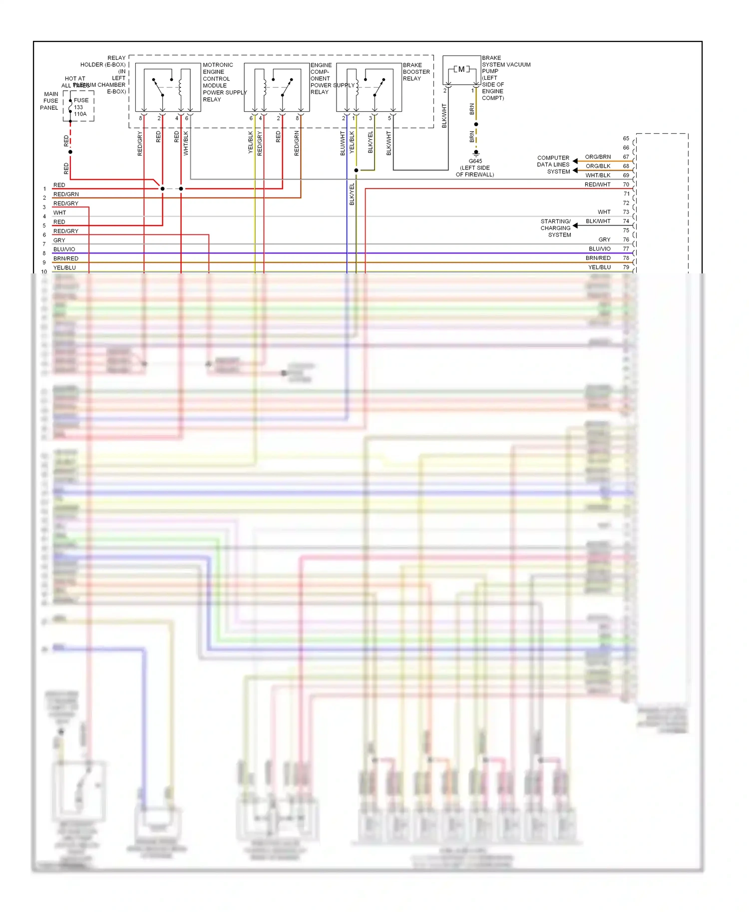 Audi A6 C6 facelift (2008-2011) motronic engine control module power supply relay wiring diagram  (1 of 1)