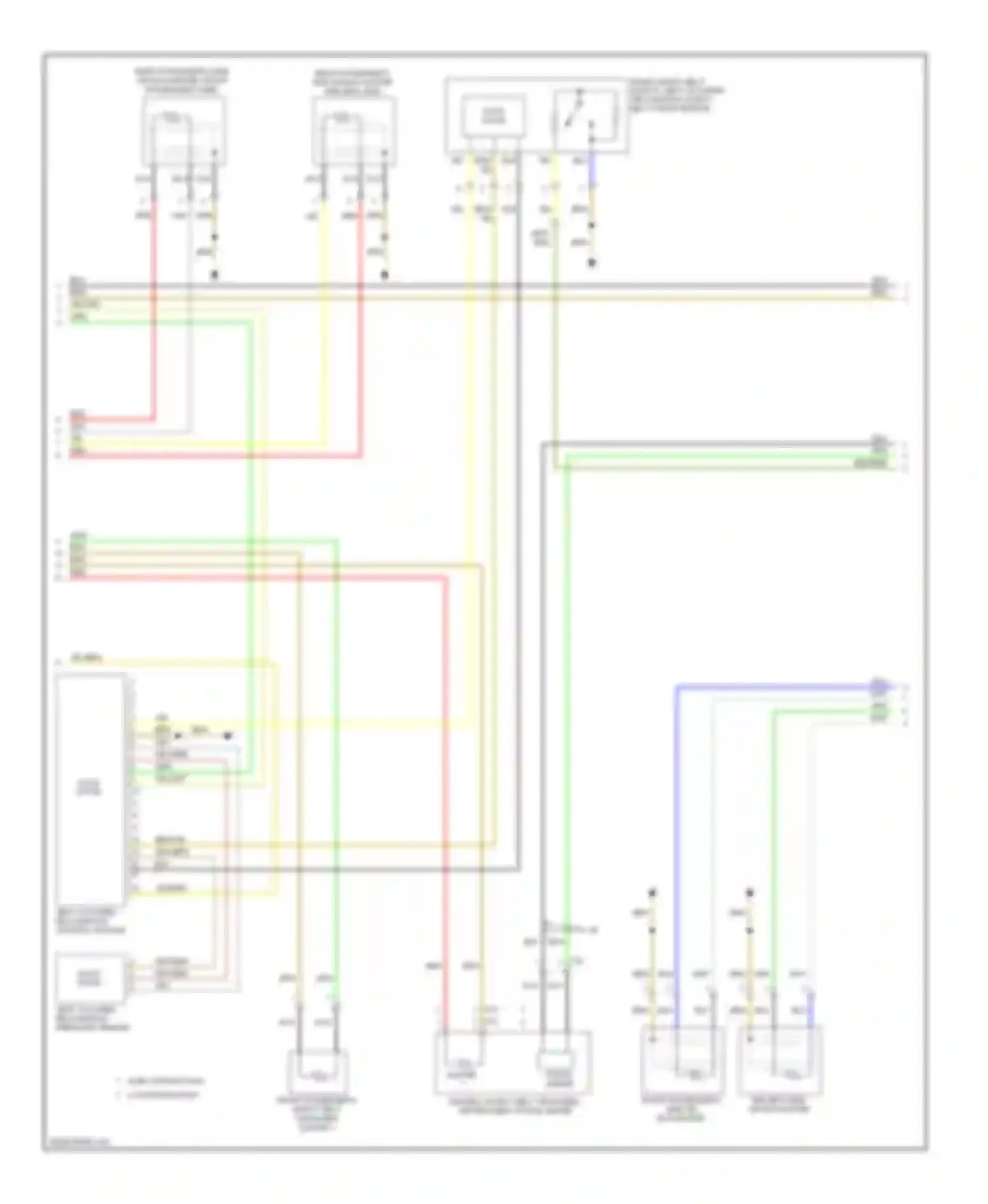 Wiring diagram seat occupied recognition control module for Audi A6 C6 facelift (2008-2011)