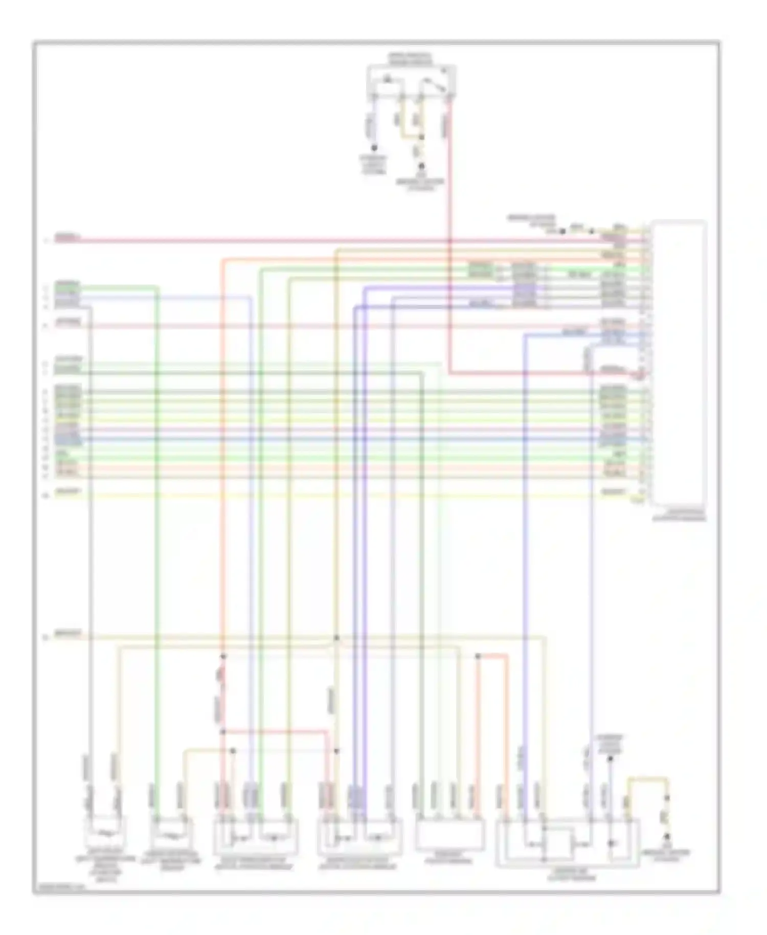 Wiring diagram recirculation flap motor, position sensor for Audi A6 C6 facelift (2008-2011)