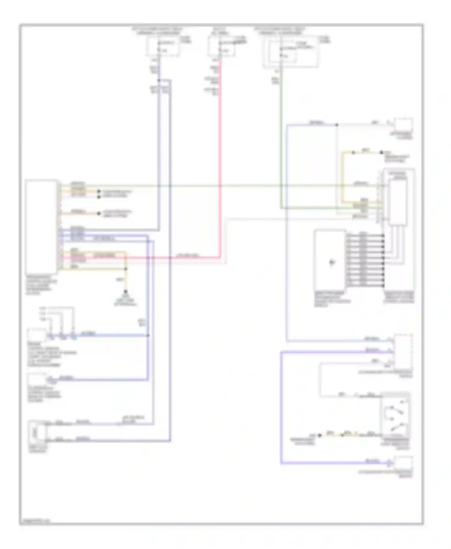 Wiring diagram selector lever sensor system control module for Audi A6 C6 facelift (2008-2011)