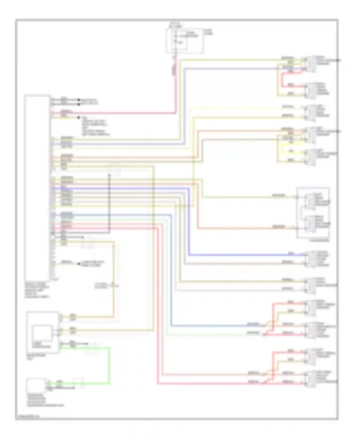 Wiring diagram right front midrange speaker for Audi A6 C6 facelift (2008-2011) (2 of 4)
