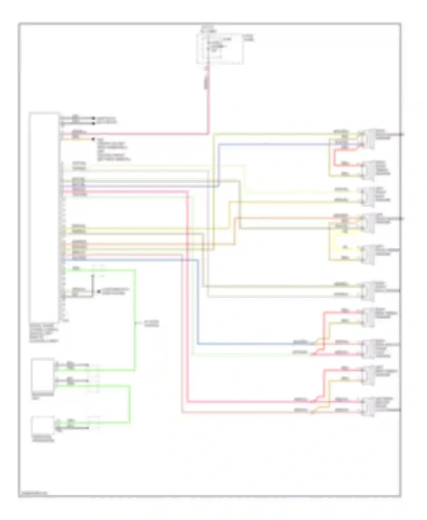 Wiring diagram right front treble speaker for Audi A6 C6 facelift (2008-2011) (1 of 4)