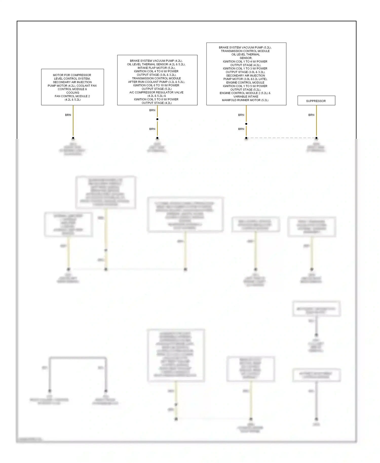 Audi A6 C6 facelift (2008-2011) suppressor wiring diagram  (1 of 1)