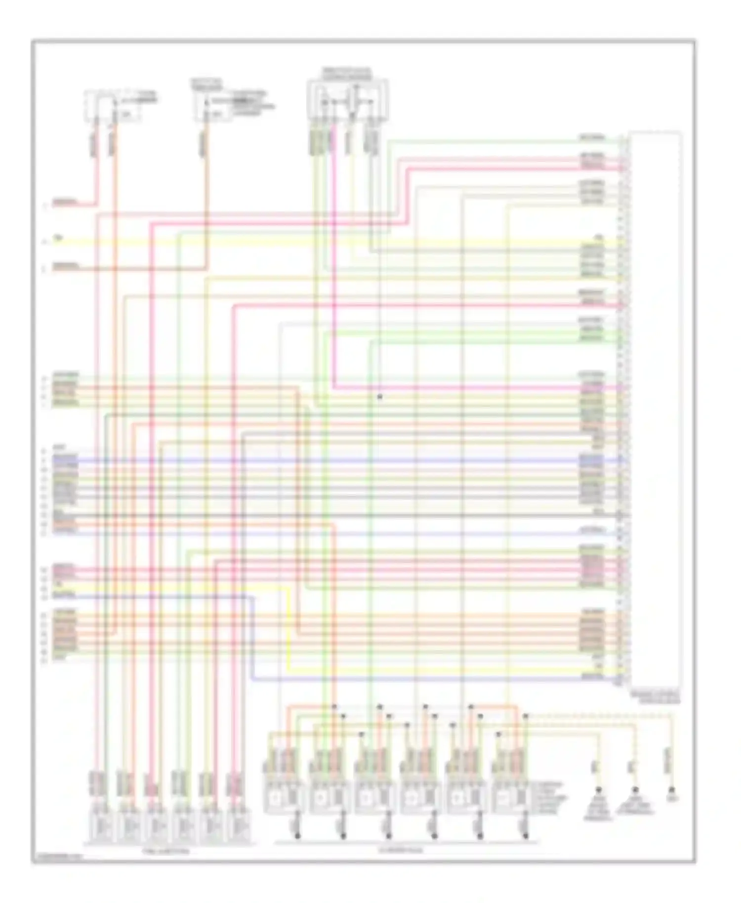 Wiring diagram ignition coils w/ power output stage for Audi A6 C6 facelift (2008-2011)