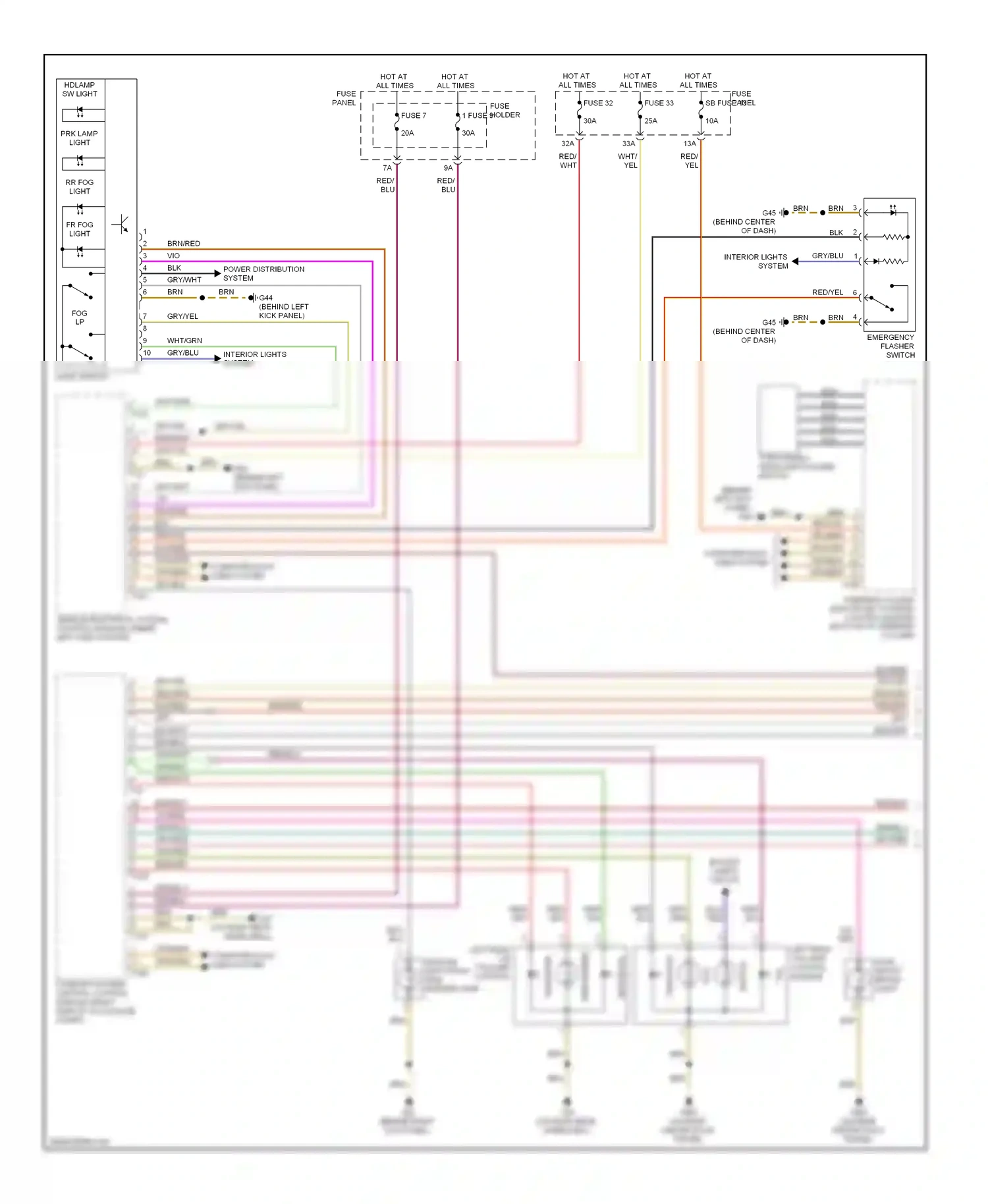 Audi A6 C6 facelift (2008-2011) vehicle electrical system control module (under left side of dash) wiring diagram  (5 of 13)