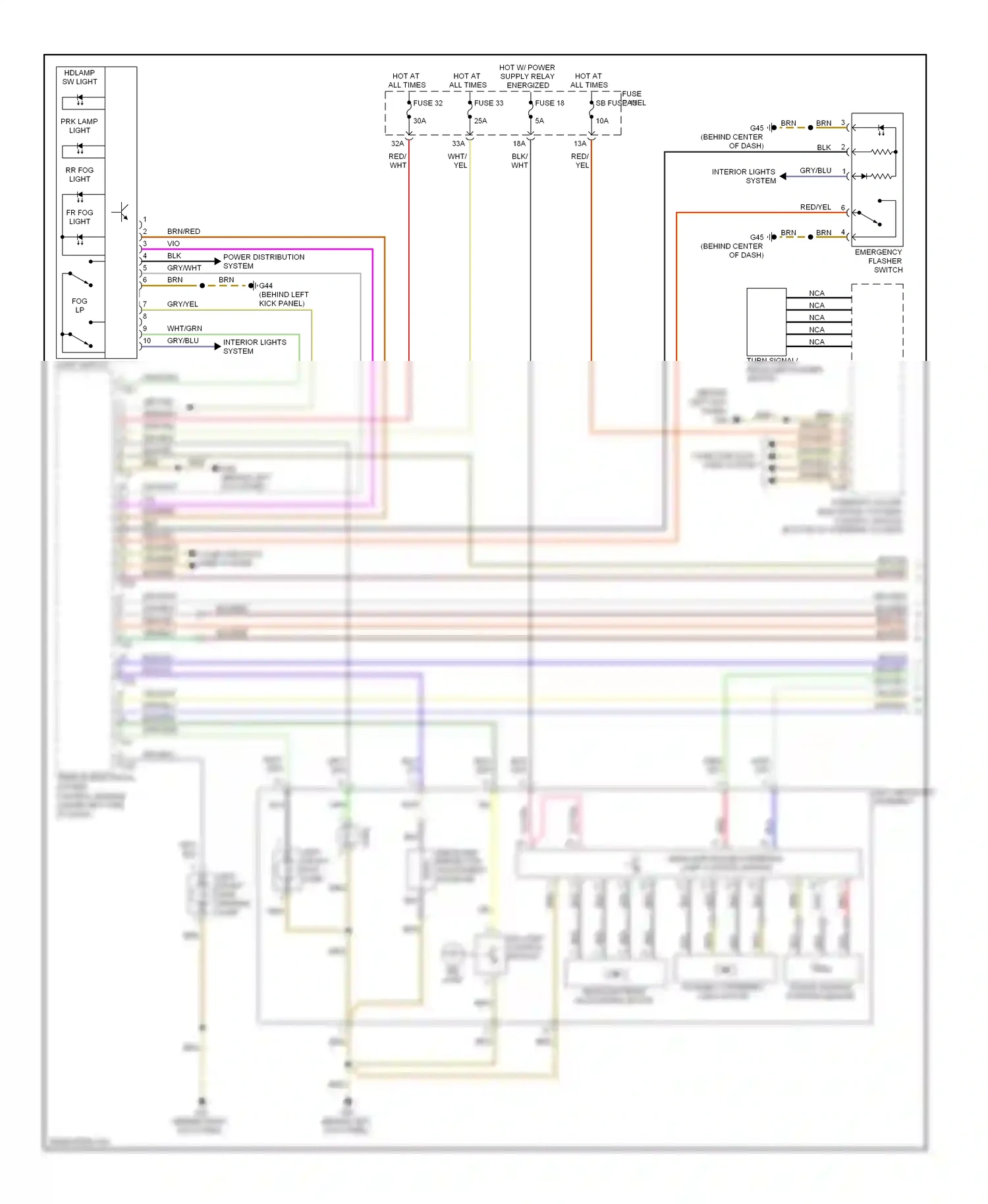 Audi A6 C6 facelift (2008-2011) vehicle electrical system control module (under left side of dash) wiring diagram  (6 of 13)