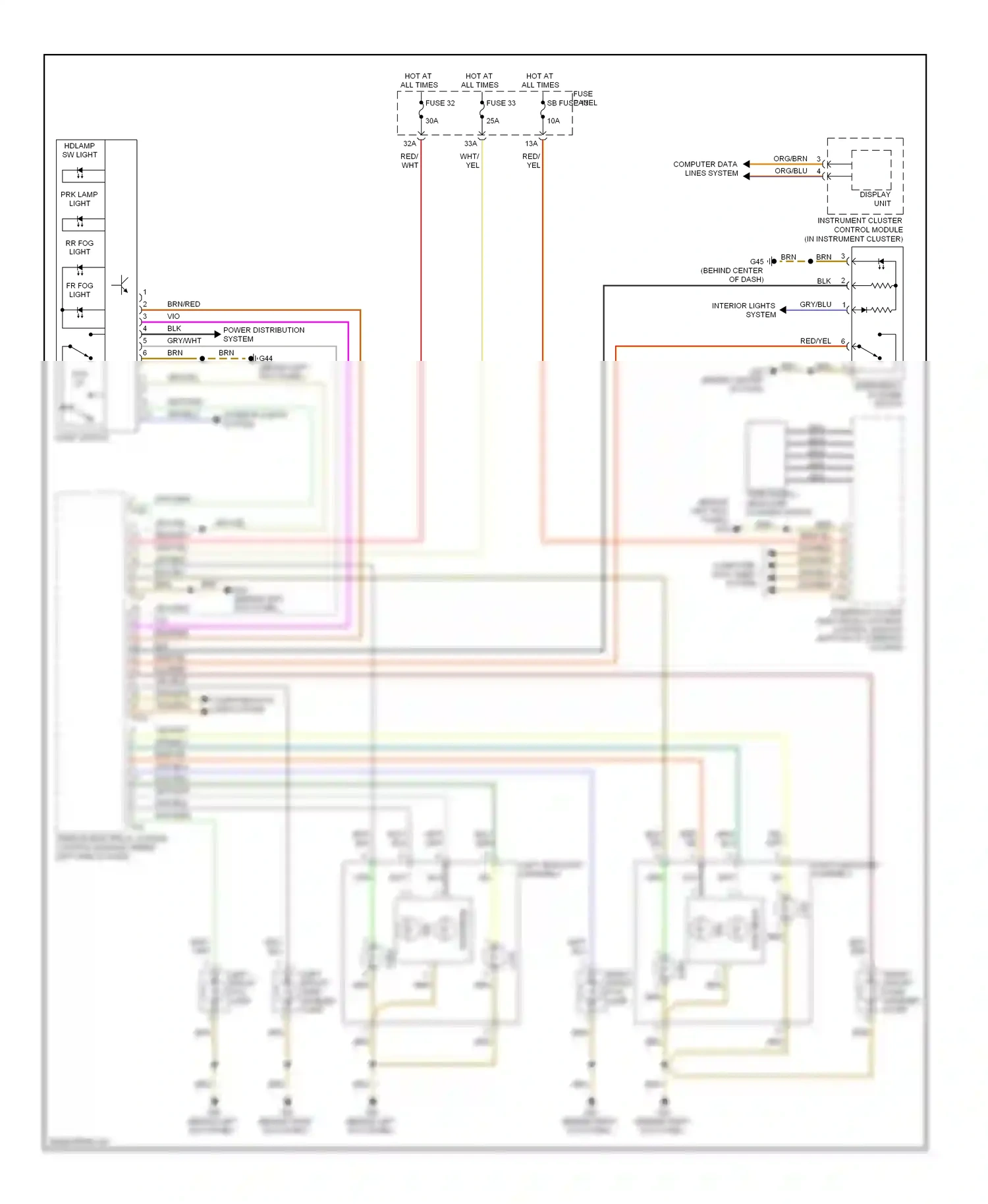 Audi A6 C6 facelift (2008-2011) vehicle electrical system control module (under left side of dash) wiring diagram  (9 of 13)