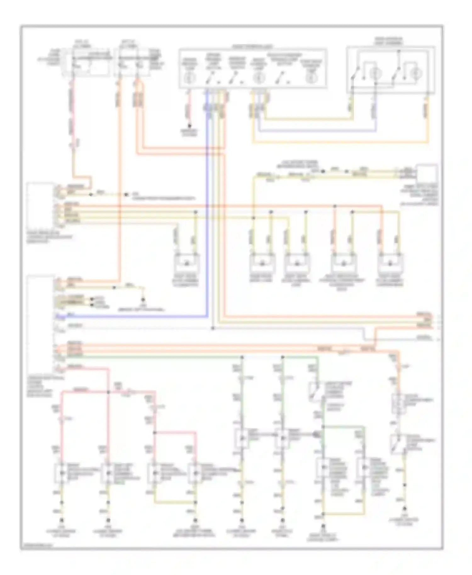 A6 Audi C7 (2011-2014): Courtesy lamps circuit (1 of 3)
