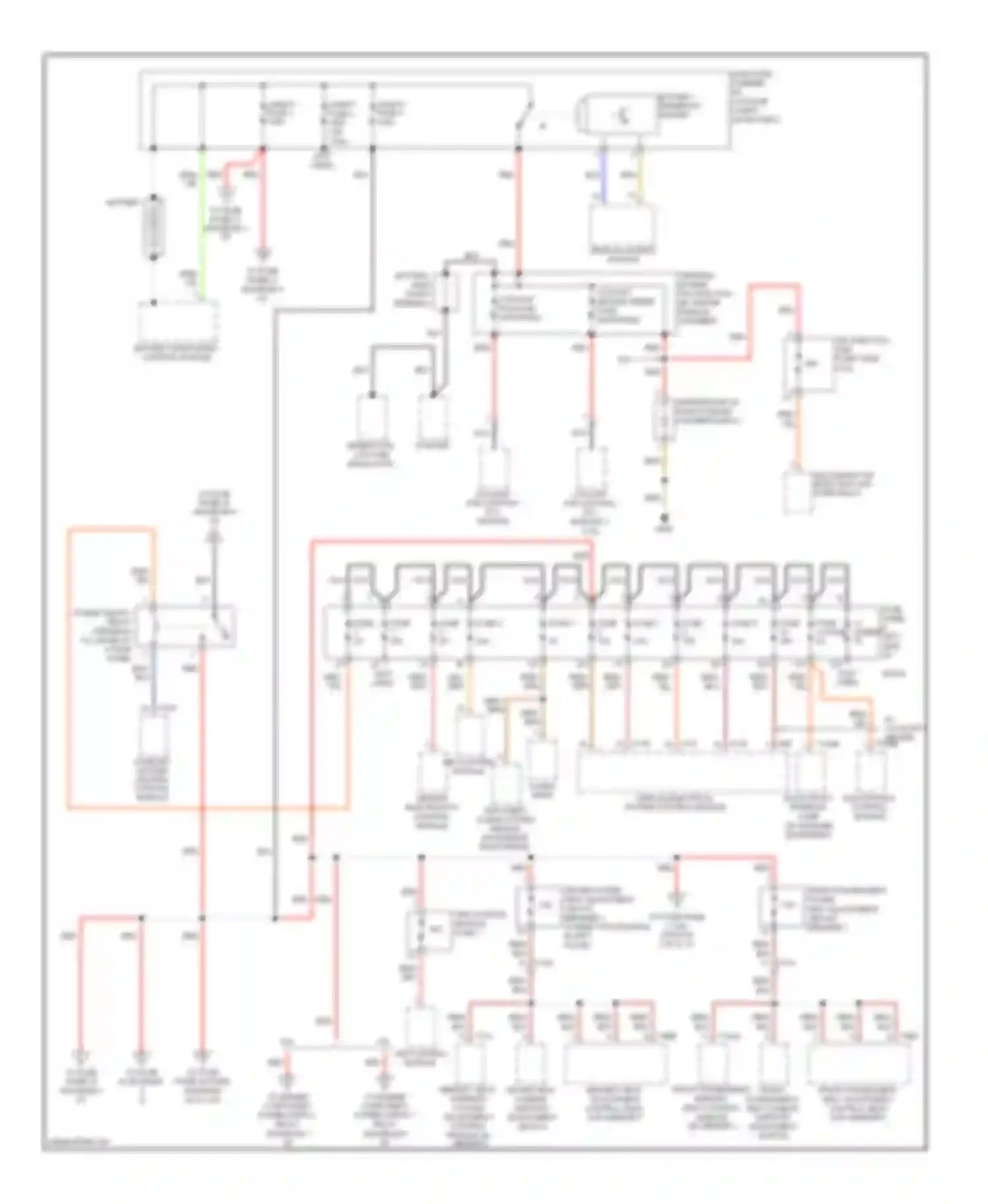 A6 Audi C7 (2011-2014): Power distribution circuit (1 of 8)