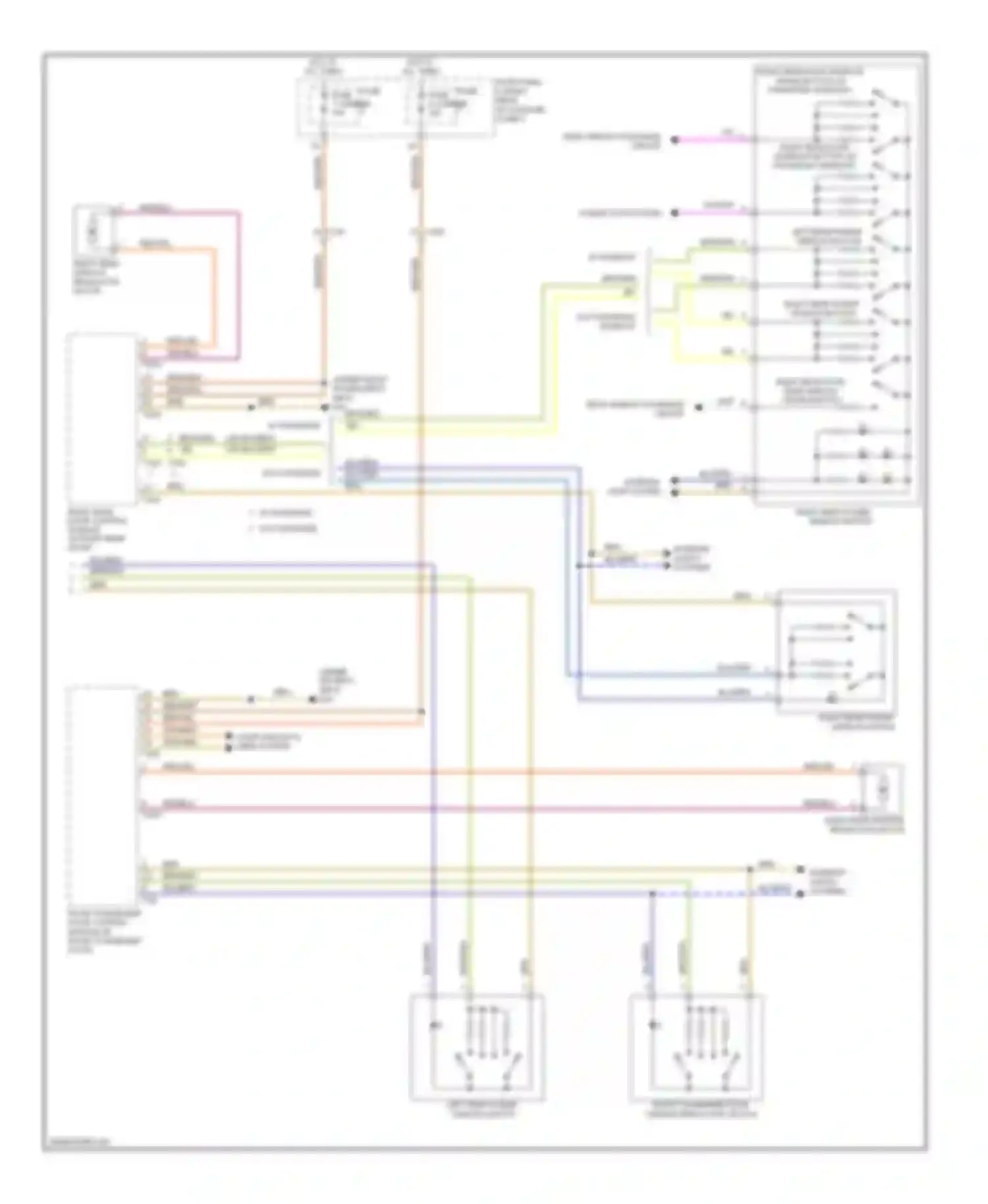 A6 Audi C7 (2011-2014): Power windows circuit (2 of 2)