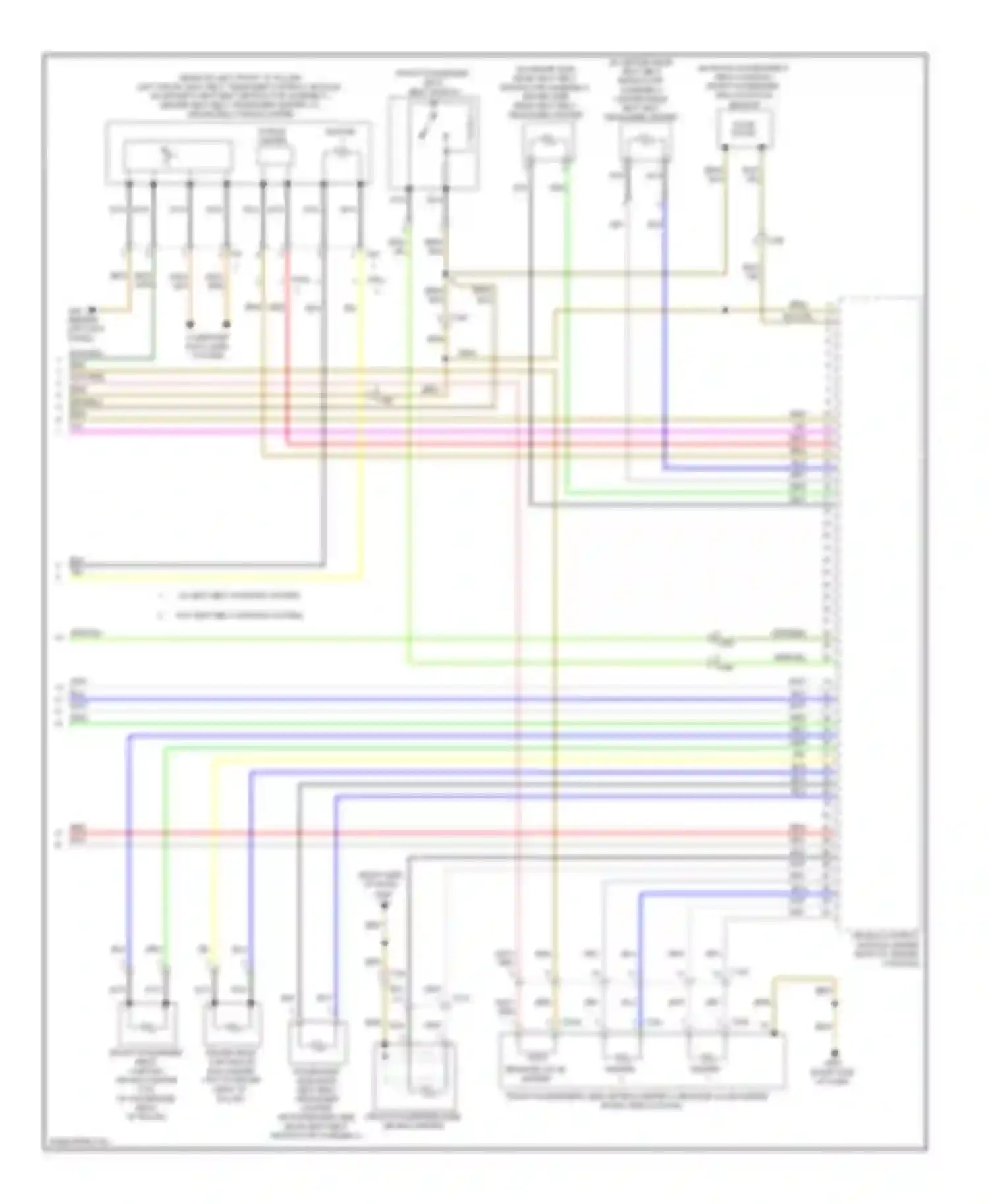 A6 Audi C7 (2011-2014): Supplemental restraints circuit (3 of 3)