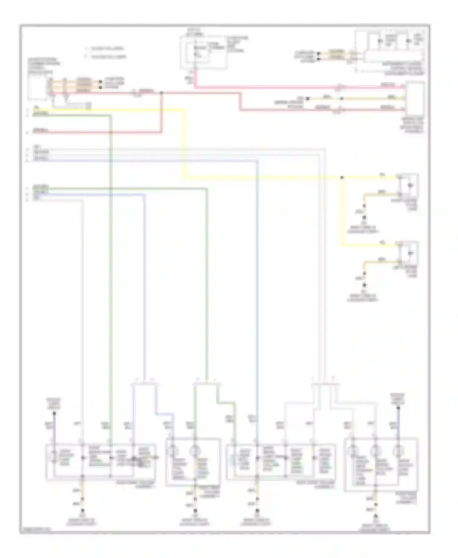 Wiring diagram backup lamps circuit for Audi A6 C7 (2011-2014)