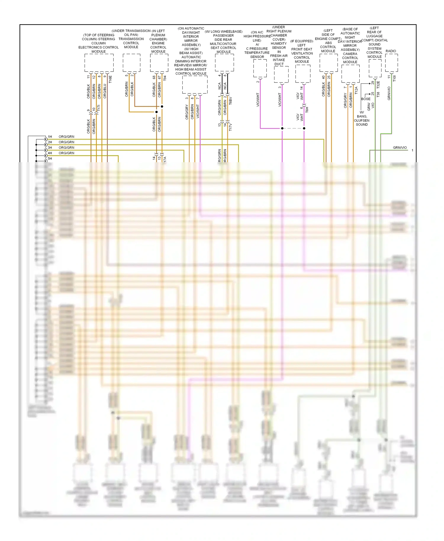 Audi A6 C7 (2011-2014) active steering control module (under driver's seat) wiring diagram  (2 of 2)