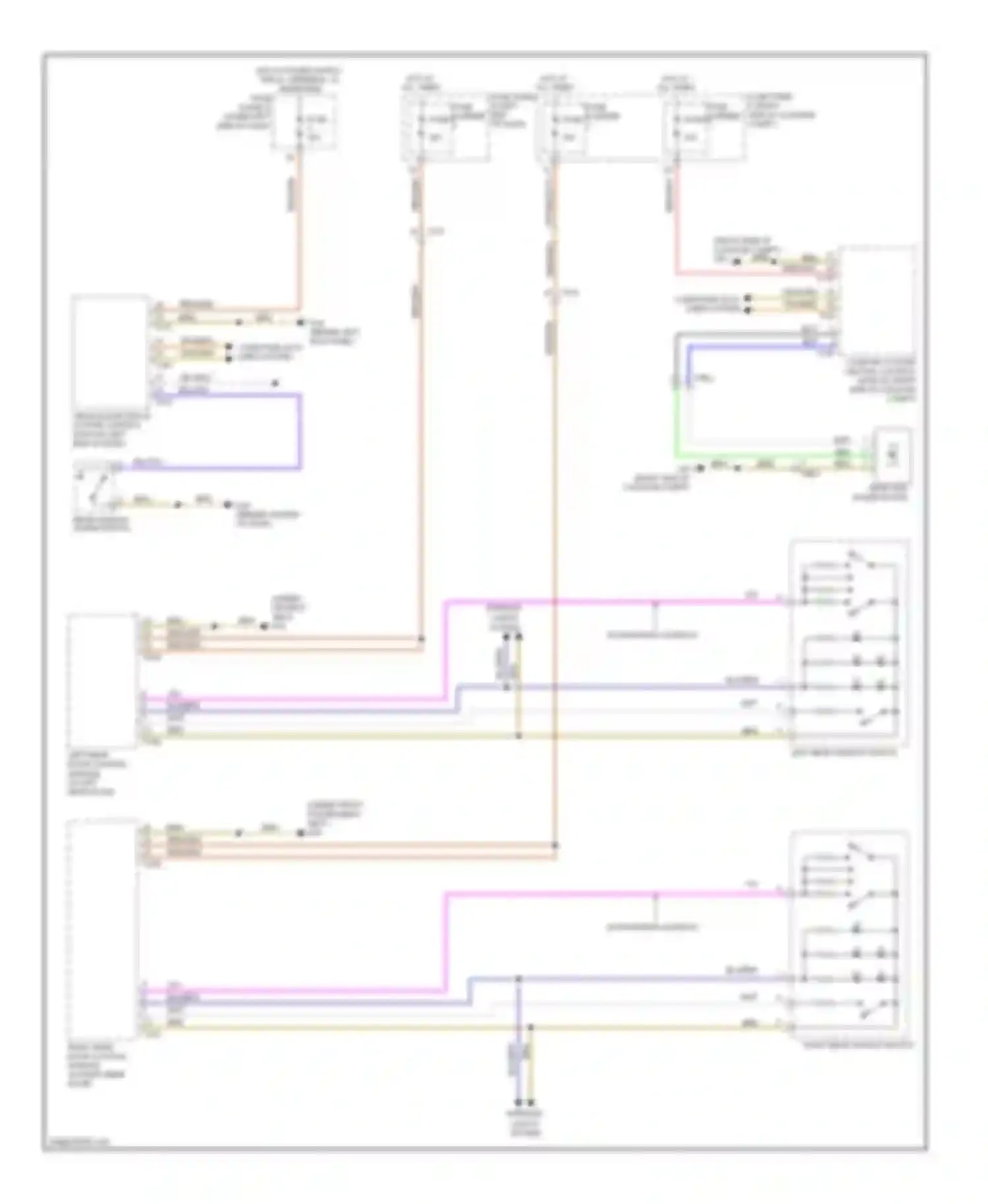 Wiring diagram rear window shade switch for Audi A6 C7 (2011-2014)