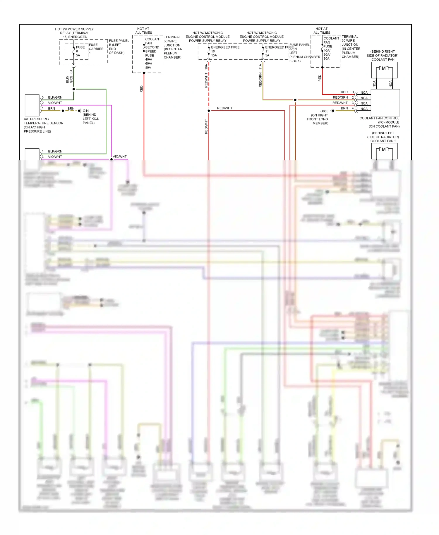 Audi A6 C7 (2011-2014) (behind left kick panel) wiring diagram  (2 of 31)