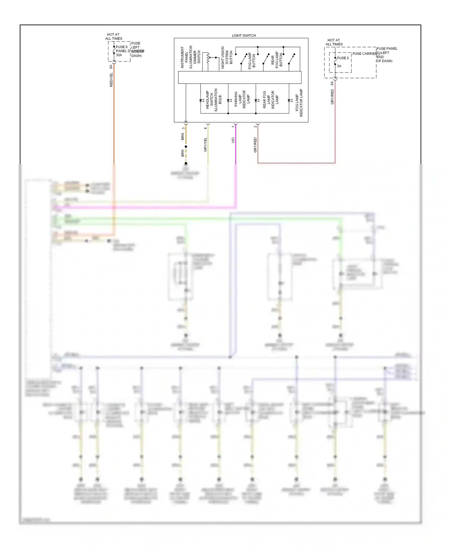 Audi A6 C7 (2011-2014) (behind left kick panel) wiring diagram  (23 of 31)