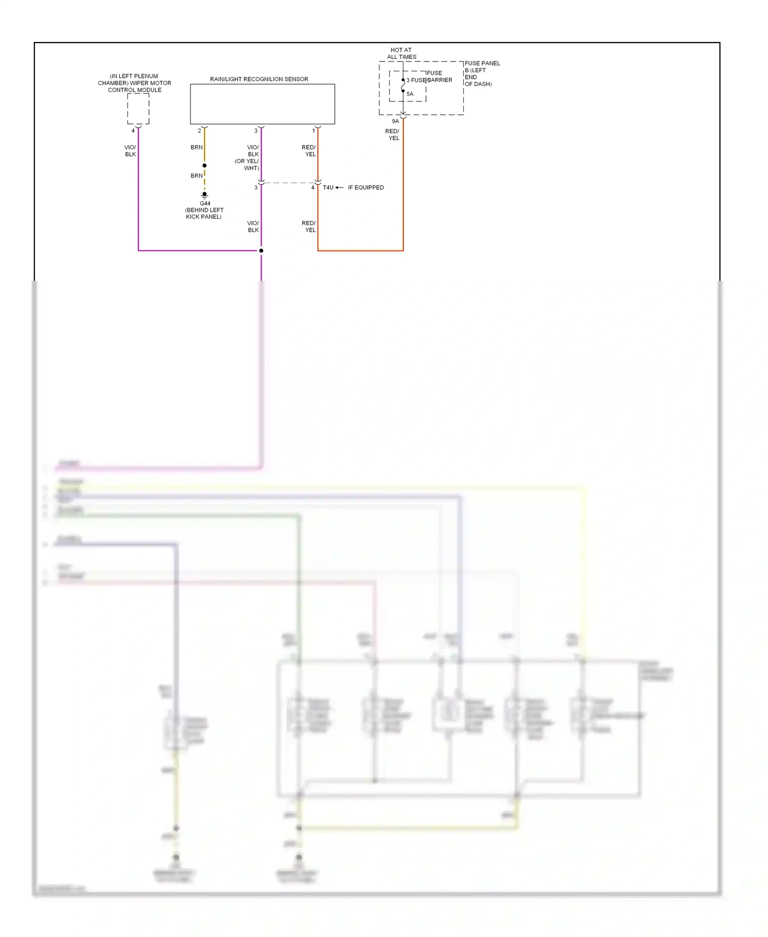 Audi A6 C7 (2011-2014) (behind left kick panel) wiring diagram  (19 of 31)