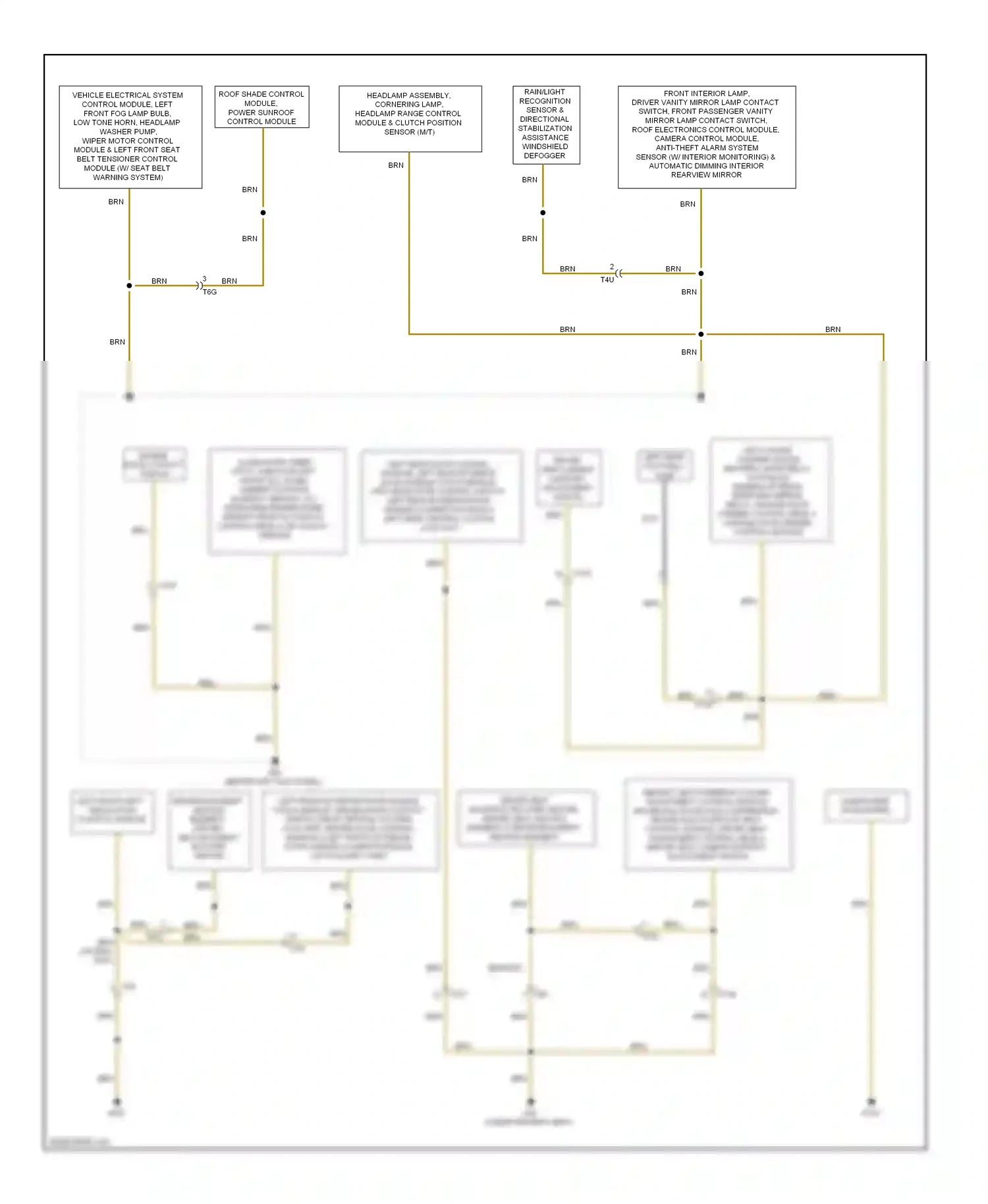Audi A6 C7 (2011-2014) (behind left kick panel) wiring diagram  (8 of 31)