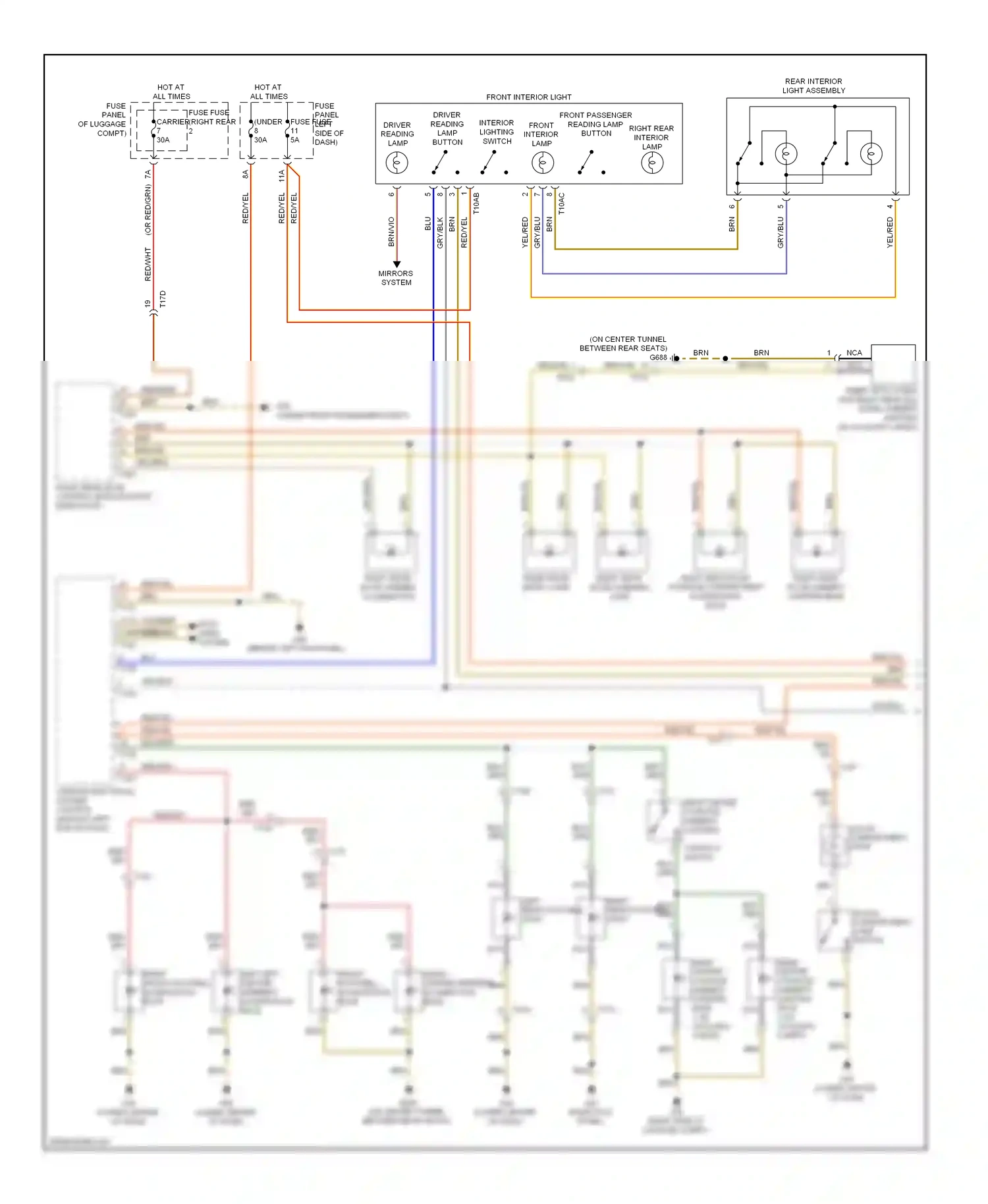 Audi A6 C7 (2011-2014) (behind left kick panel) wiring diagram  (11 of 31)
