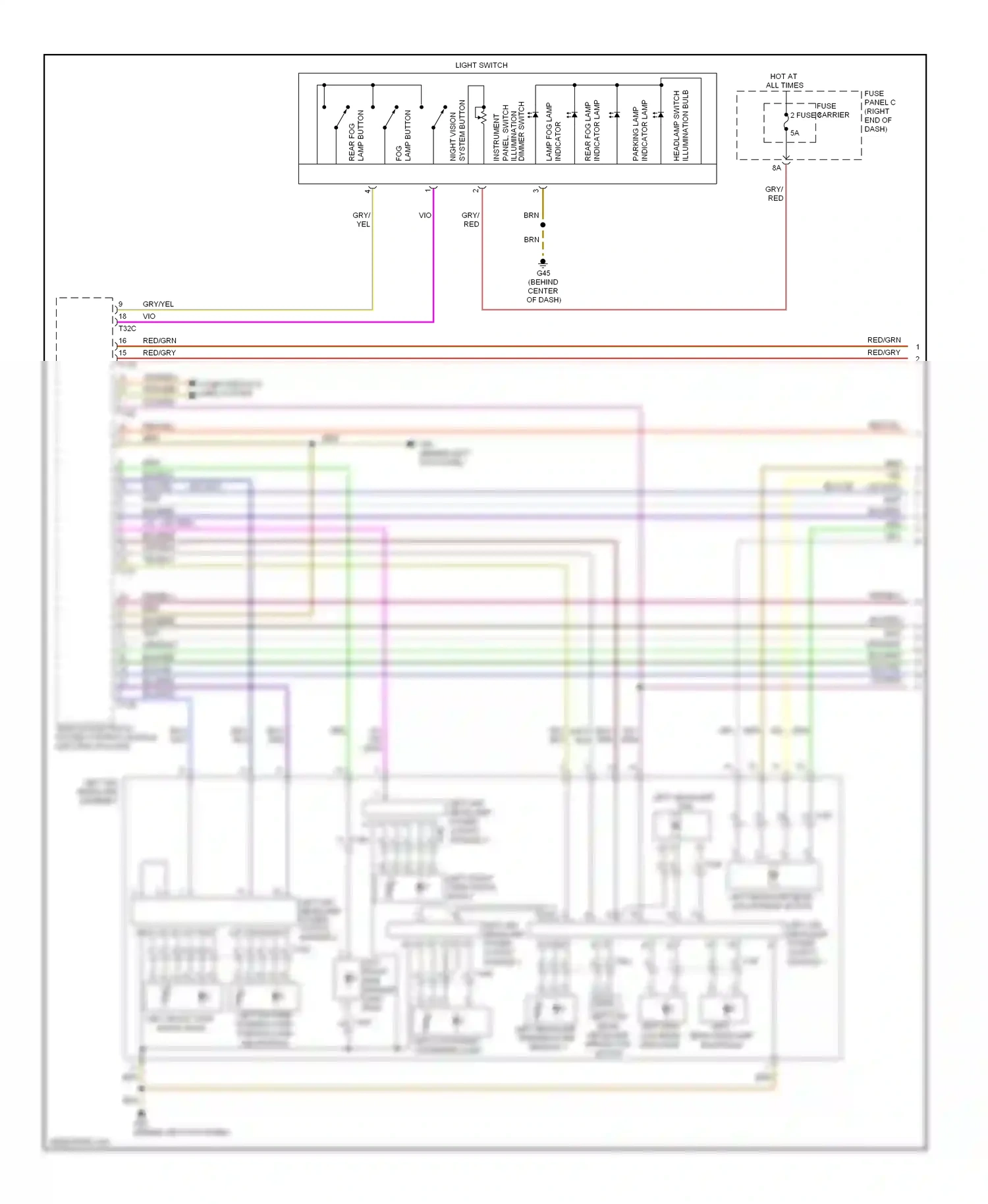 Audi A6 C7 (2011-2014) (behind left kick panel) wiring diagram  (16 of 31)