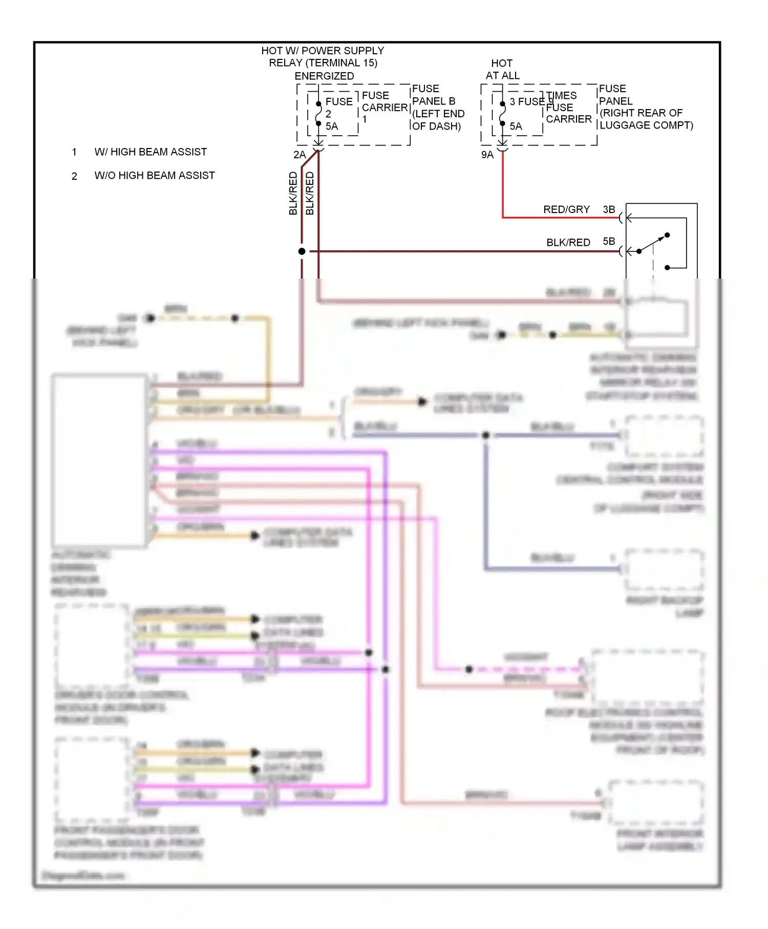 Audi A6 C7 (2011-2014) (behind left kick panel) wiring diagram  (27 of 31)