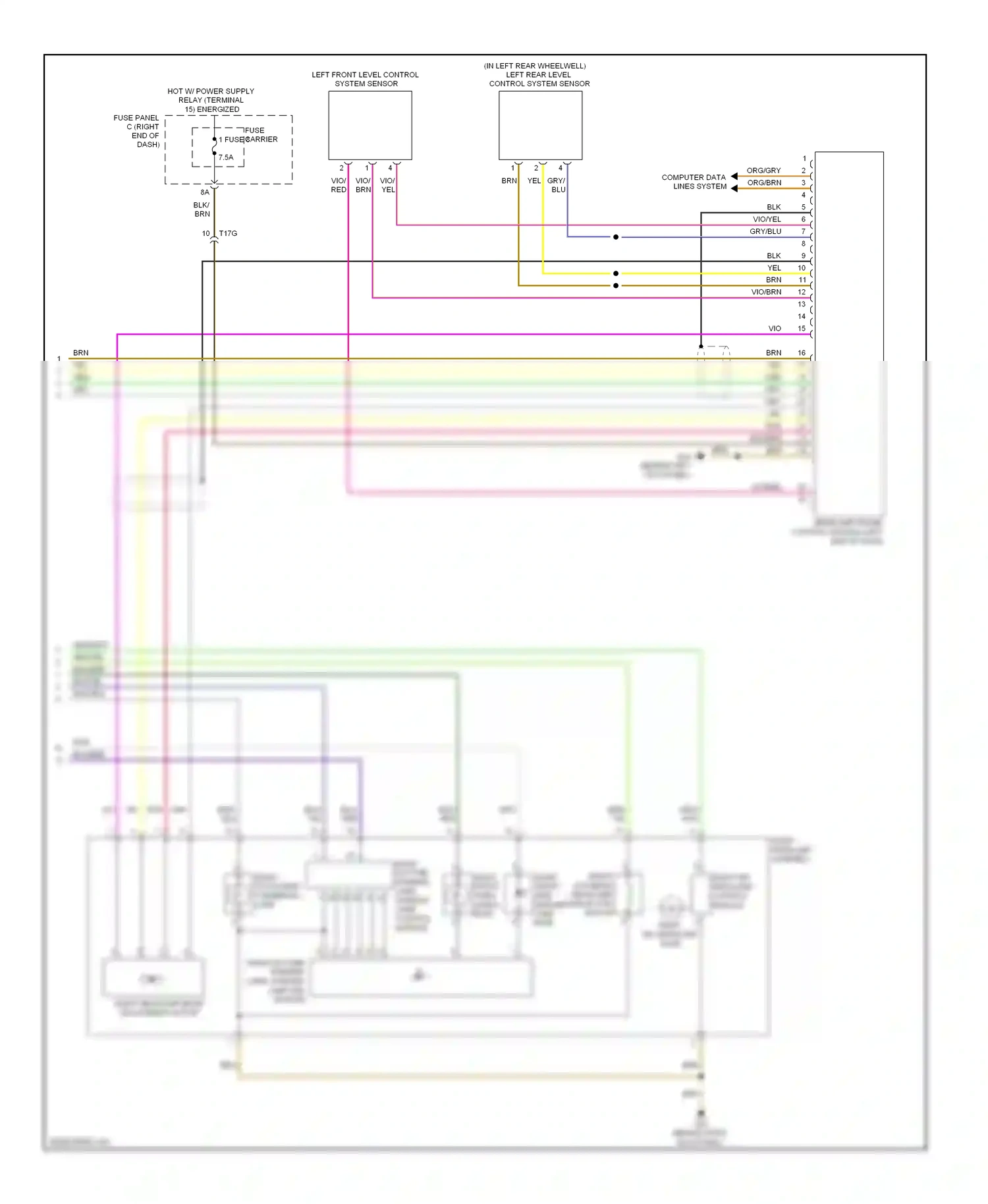 Audi A6 C7 (2011-2014) (behind left kick panel) wiring diagram  (15 of 31)