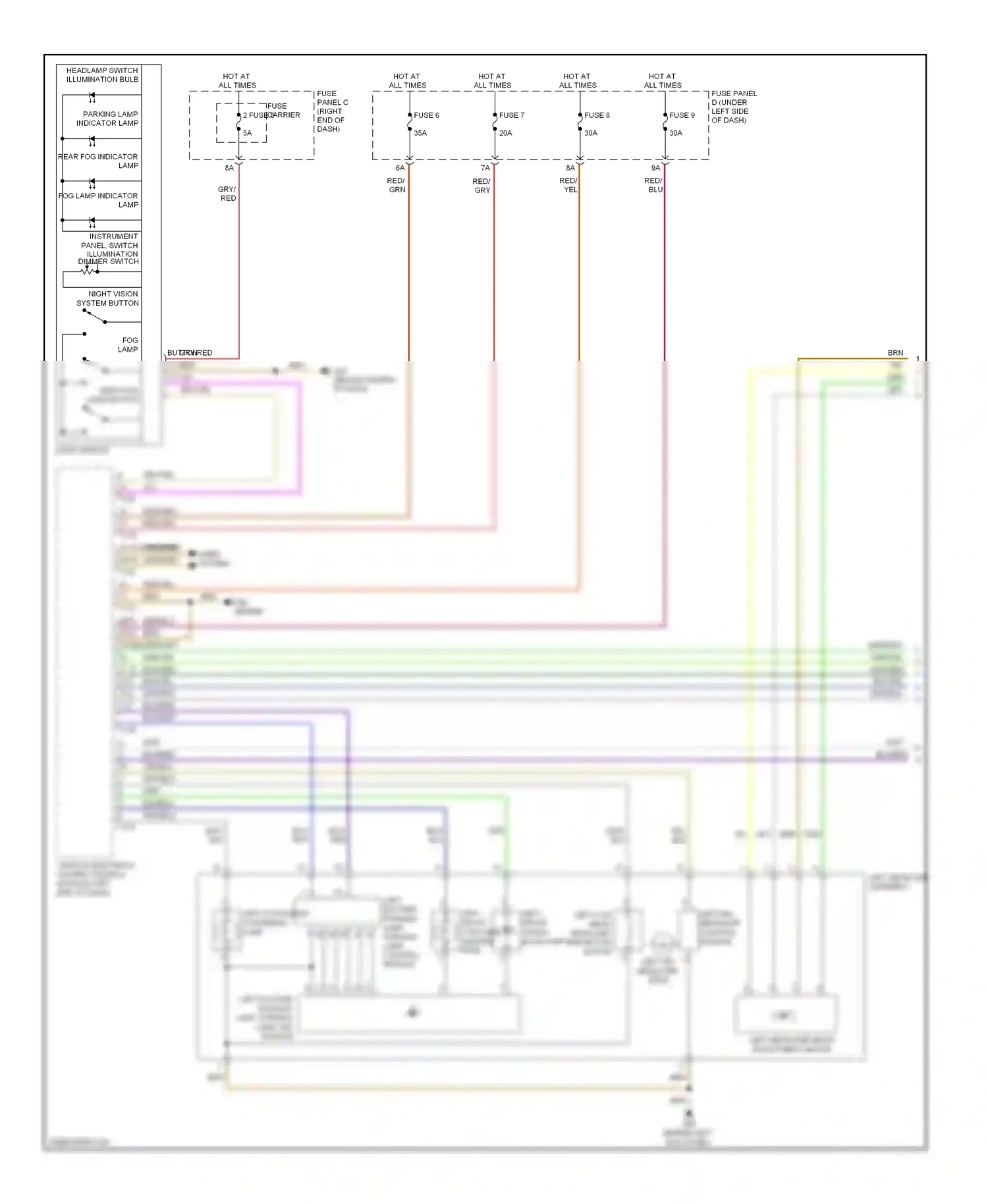 Audi A6 C7 (2011-2014) (behind left kick panel) wiring diagram  (14 of 31)