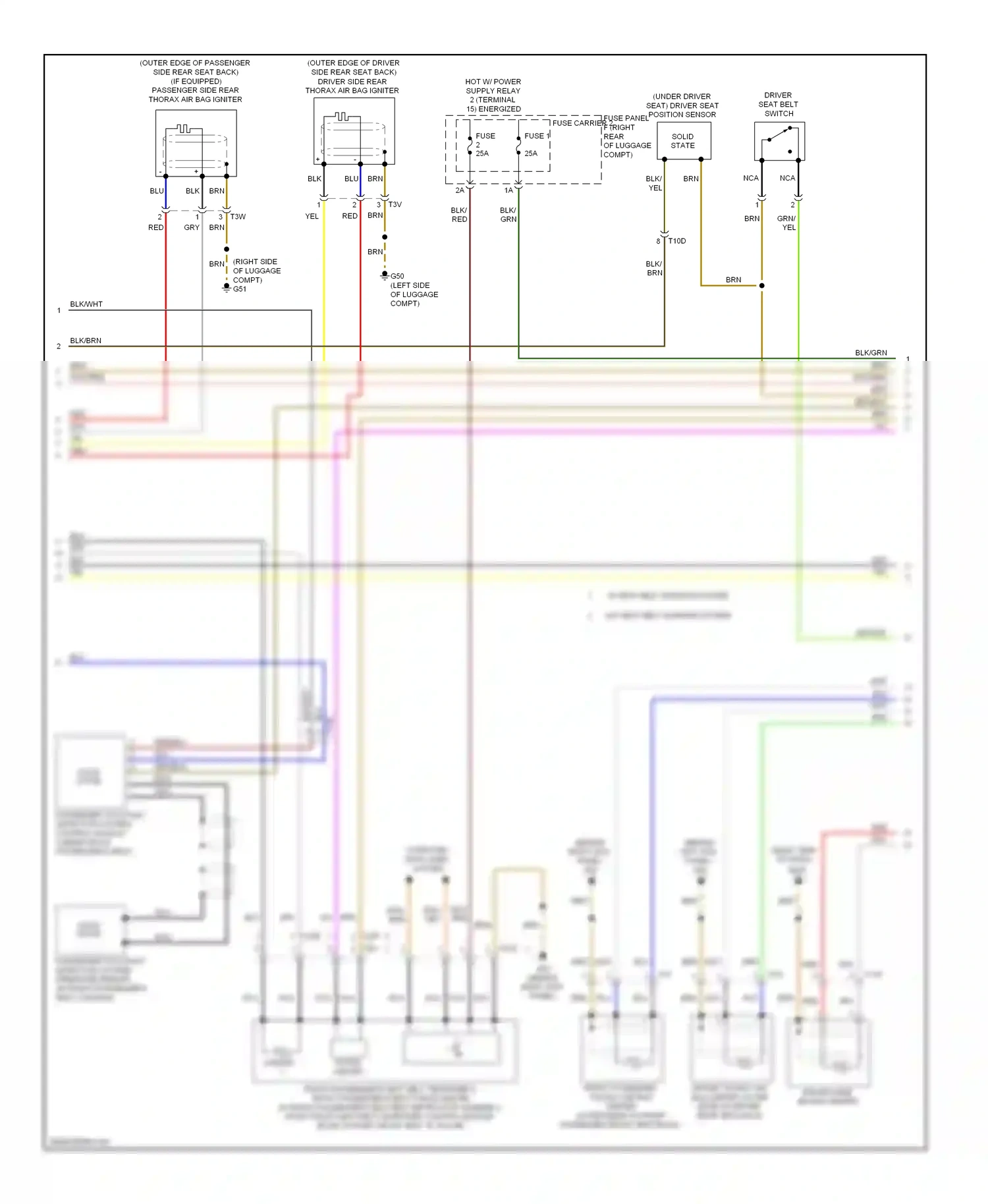 Audi A6 C7 (2011-2014) (behind left kick panel) wiring diagram  (29 of 31)