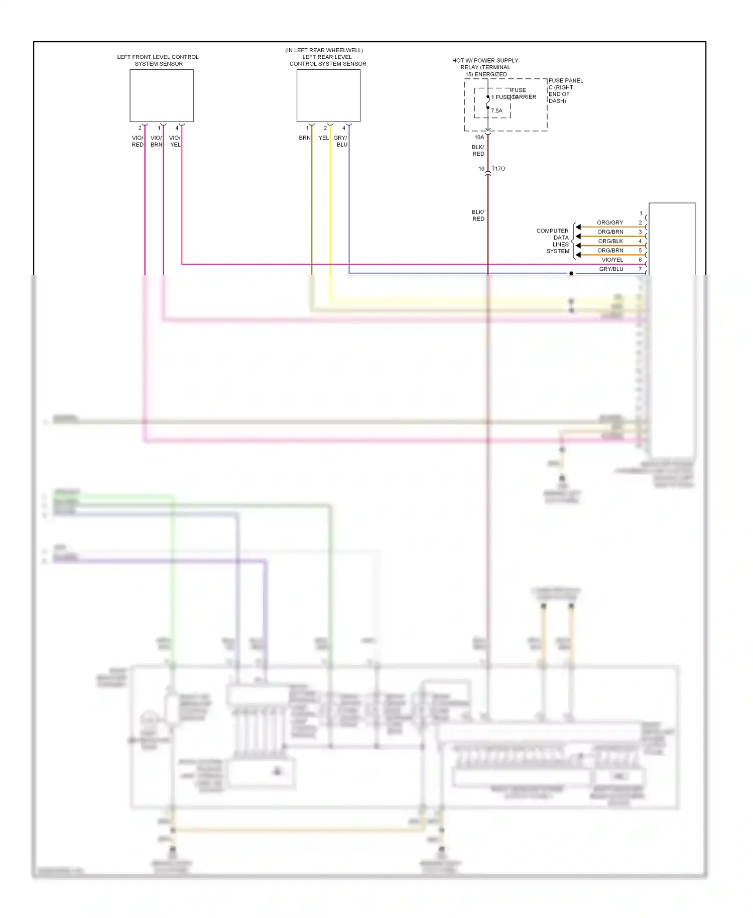 Audi A6 C7 (2011-2014) (behind left kick panel) wiring diagram  (13 of 31)