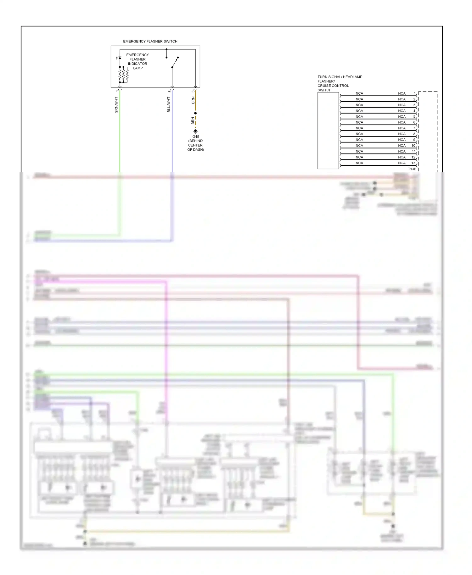 Audi A6 C7 (2011-2014) (behind left kick panel) wiring diagram  (5 of 31)