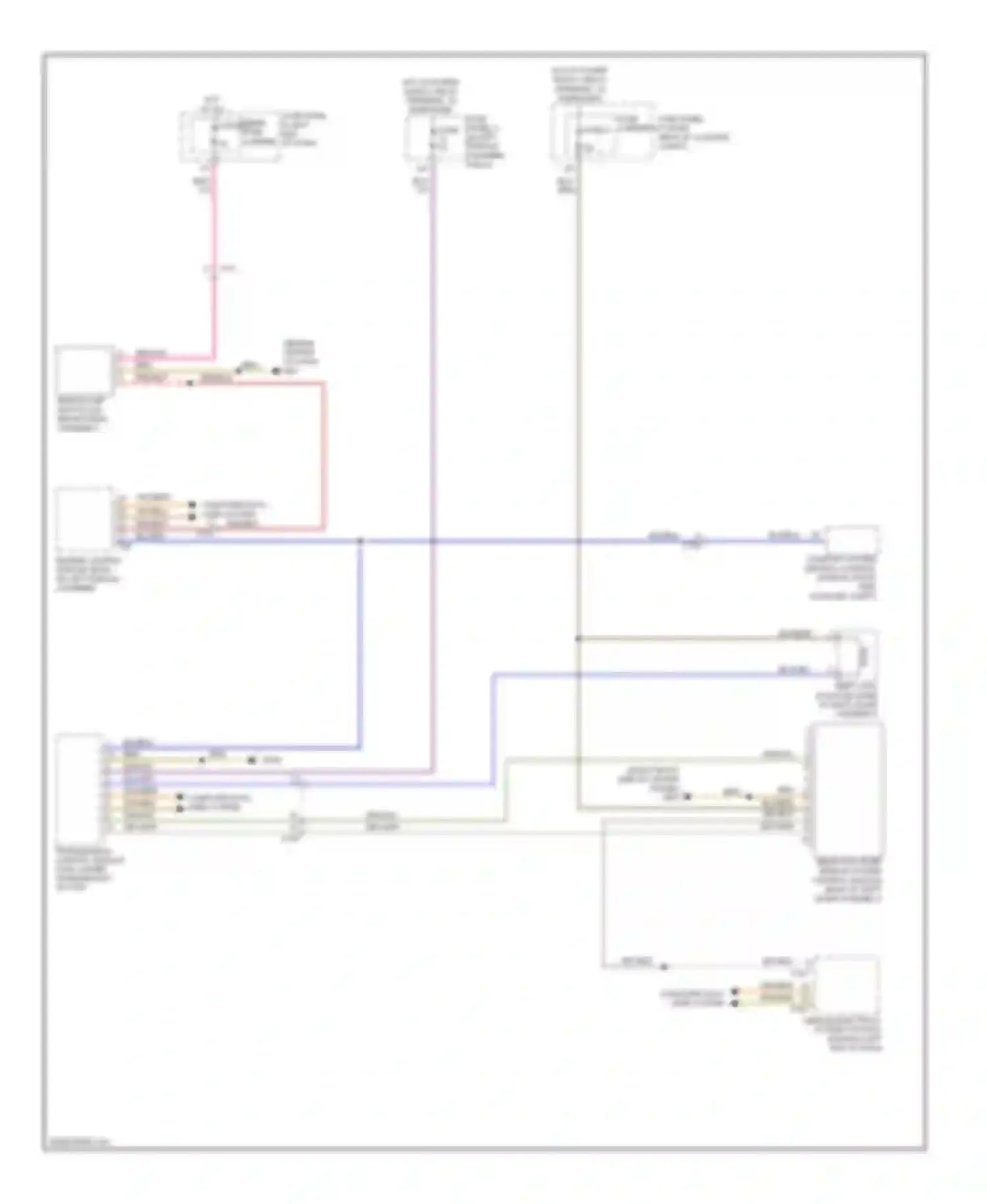 Wiring diagram comfort system central control module (right side of for Audi A6 C7 (2011-2014) (2 of 2)