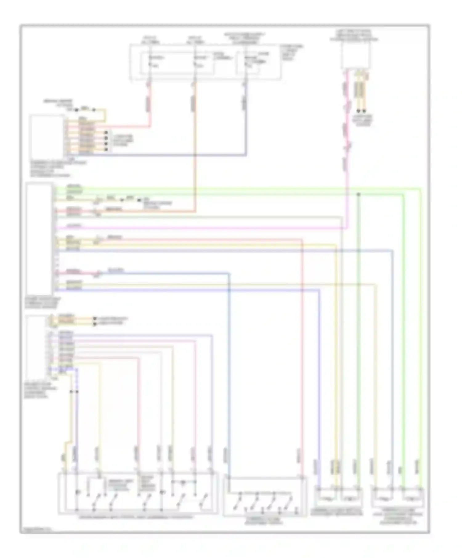 Wiring diagram driver memory seat control head, emergency off button for Audi A6 C7 (2011-2014) (1 of 1)