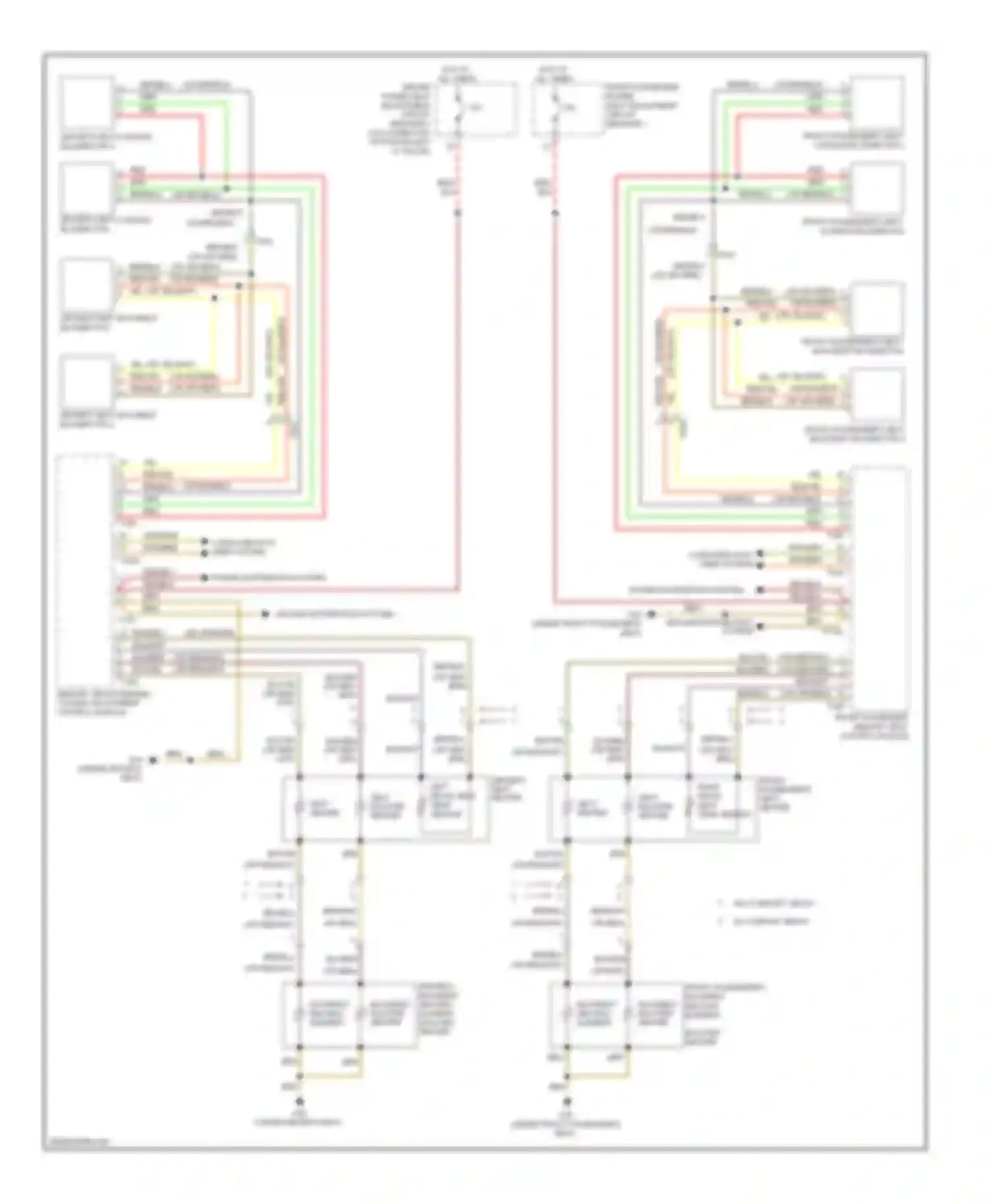 Wiring diagram driver's seat heater left front seat temp sensor for Audi A6 C7 (2011-2014)