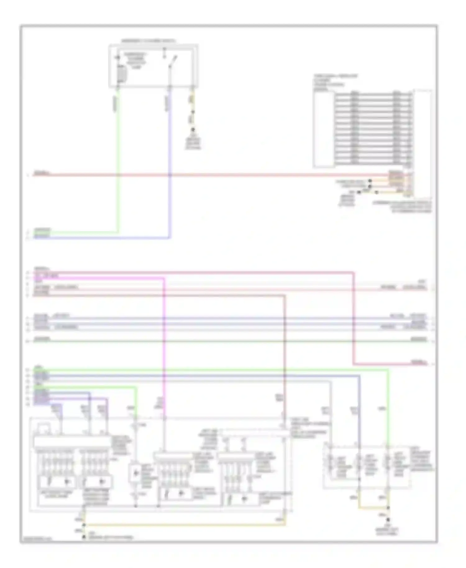Wiring diagram left side marker lamp bulb for Audi A6 C7 (2011-2014)