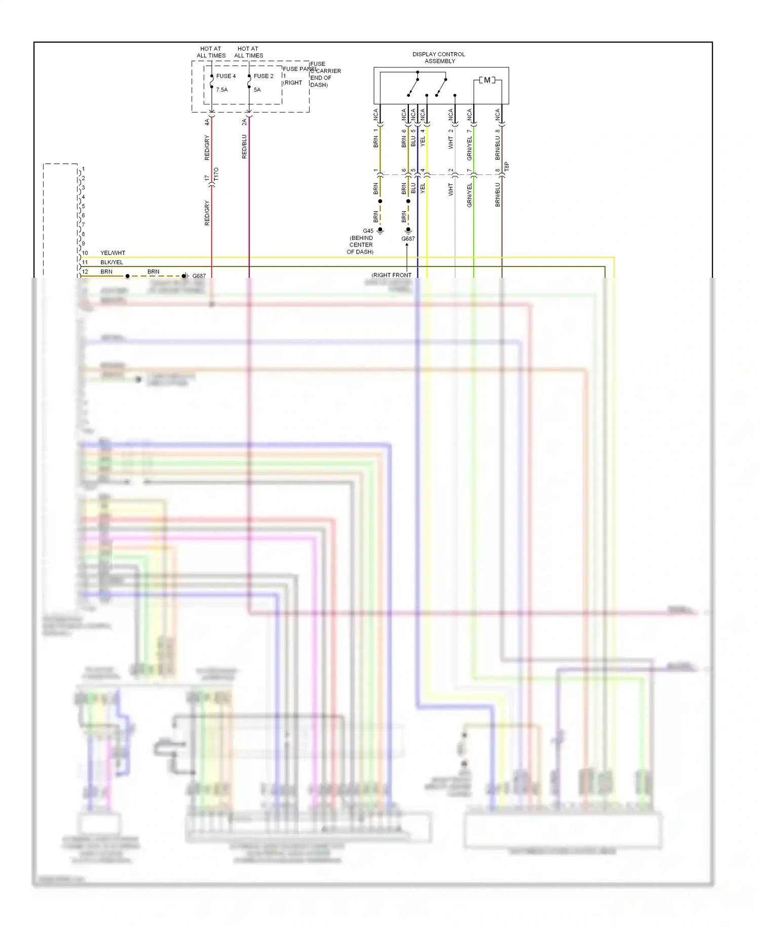 Audi A6 C7 (2011-2014) external audio source connection (w/ external audio source aux-in connection) wiring diagram  (1 of 5)