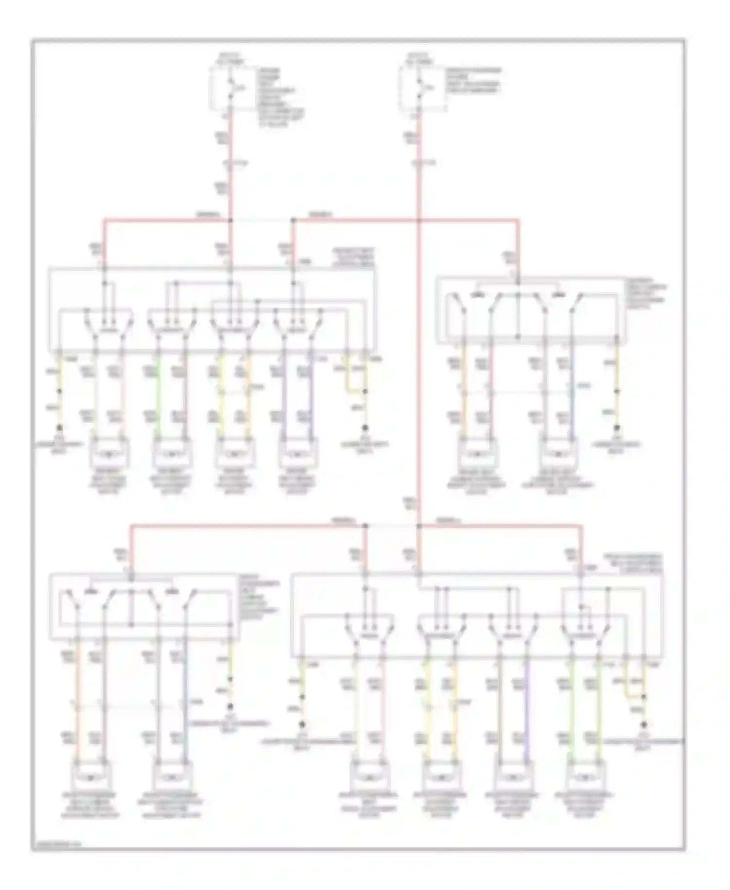 Wiring diagram front passenger's seat lumbar support adjustment switch for Audi A6 C7 (2011-2014) (2 of 2)