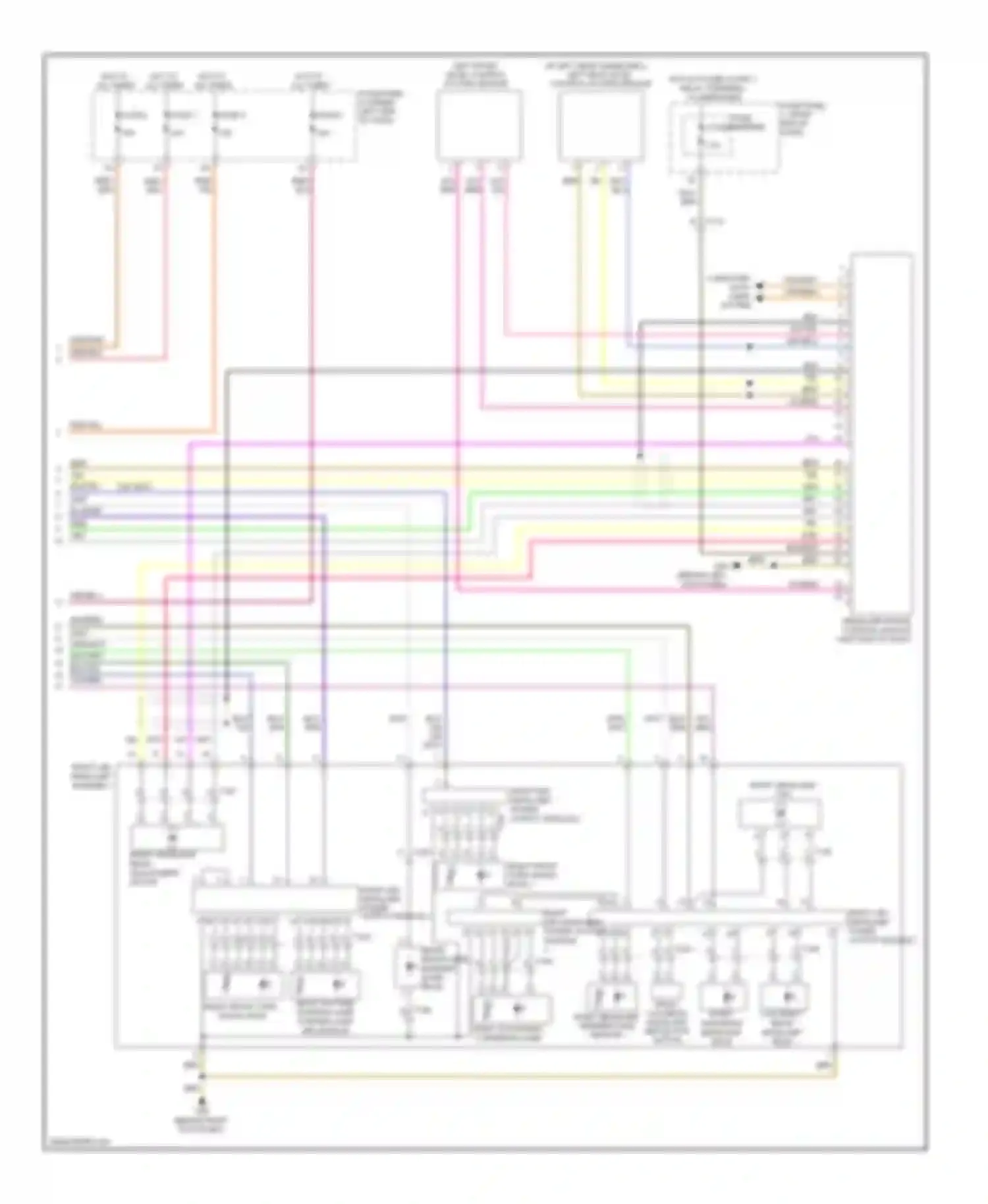 Wiring diagram right front turn signal bulb for Audi A6 C7 (2011-2014)