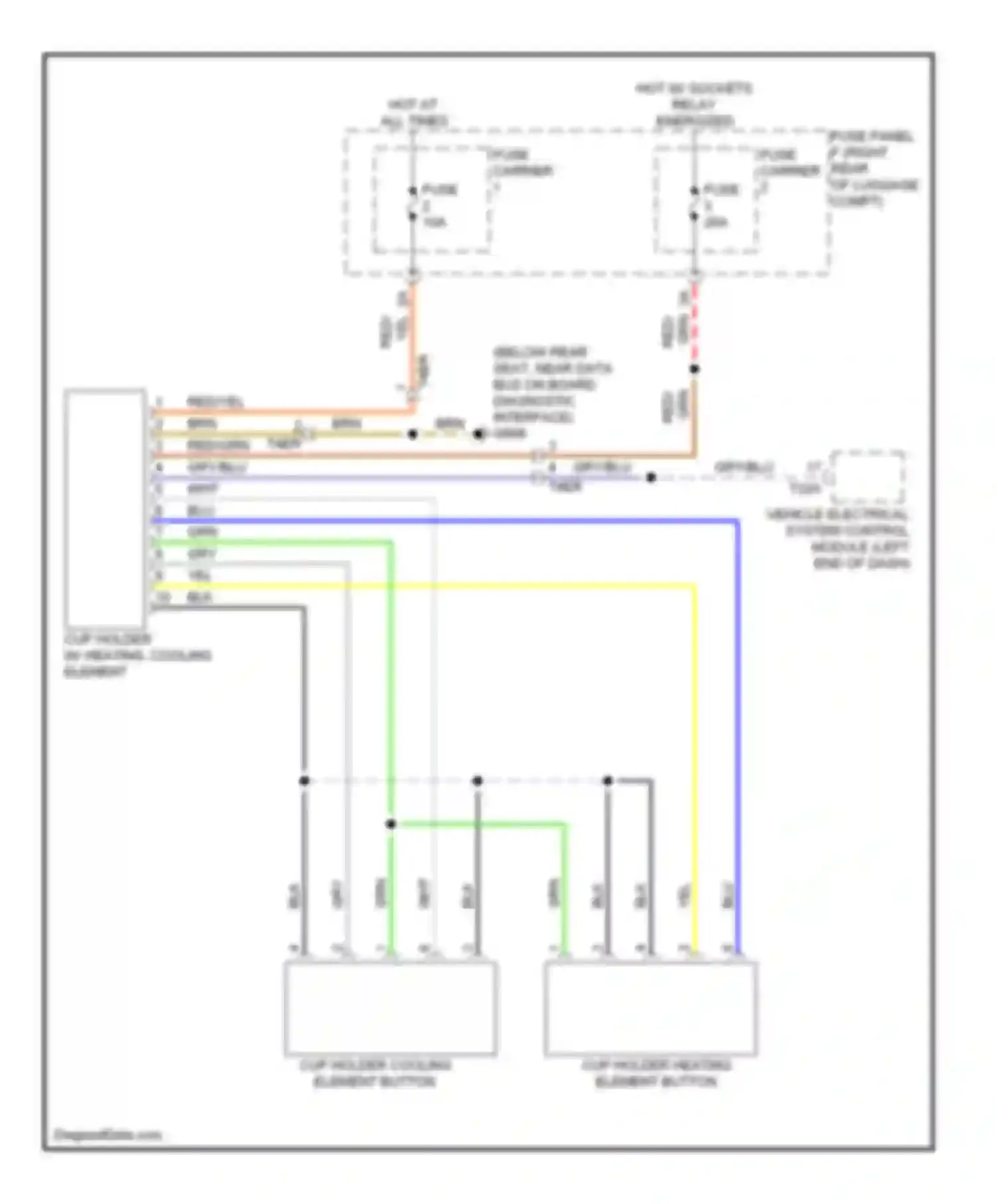 Wiring diagram fuse carrier fuse for Audi A6 C7 (2011-2014) (9 of 14)