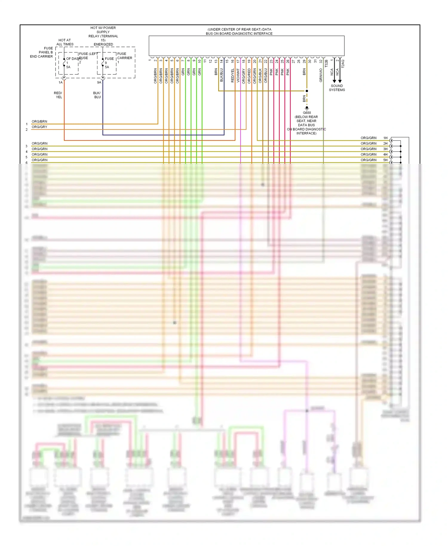 Audi A6 C7 (2011-2014) generator wiring diagram  (1 of 1)