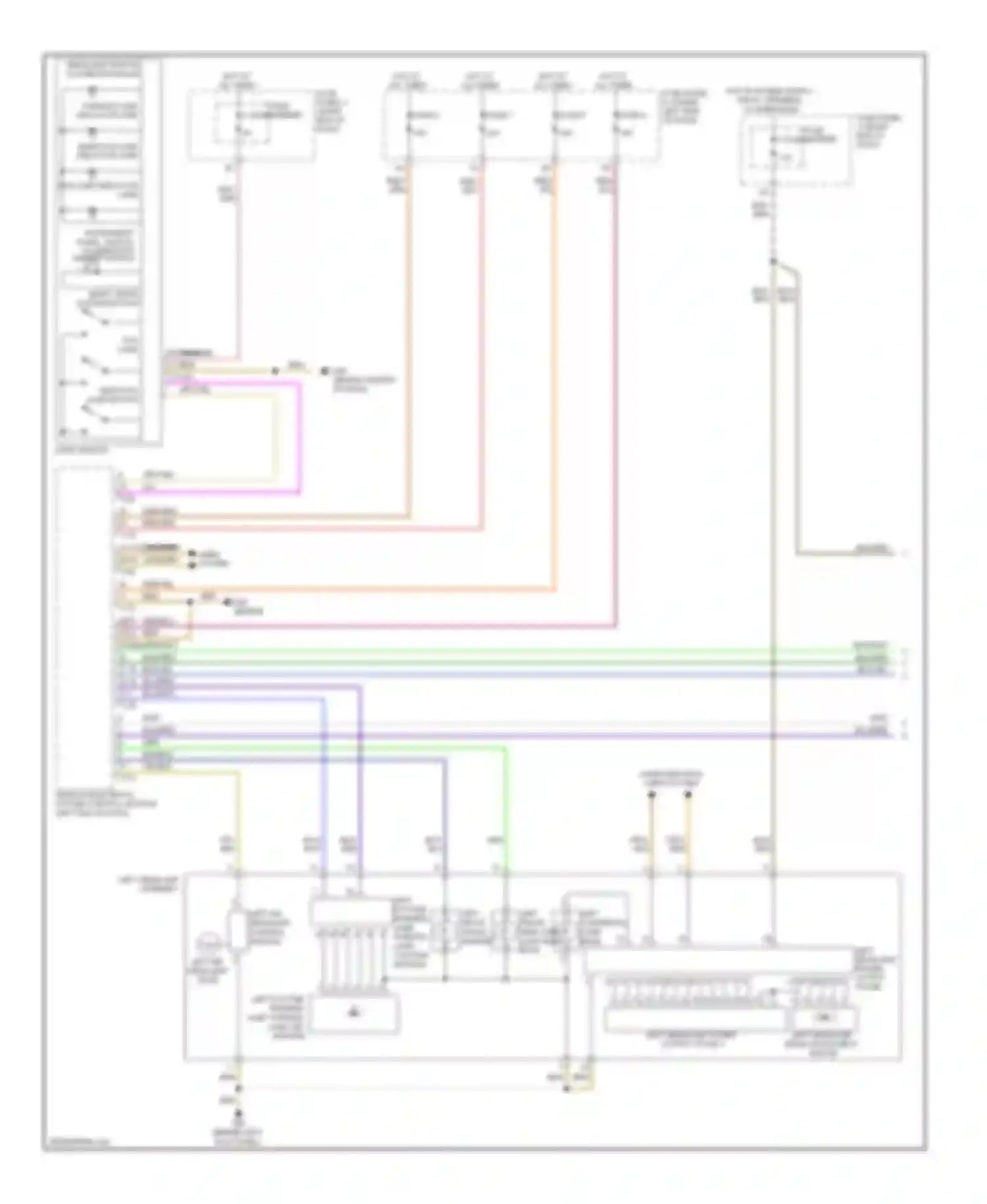 Wiring diagram instrument panel, switch illumination dimmer switch for Audi A6 C7 (2011-2014)