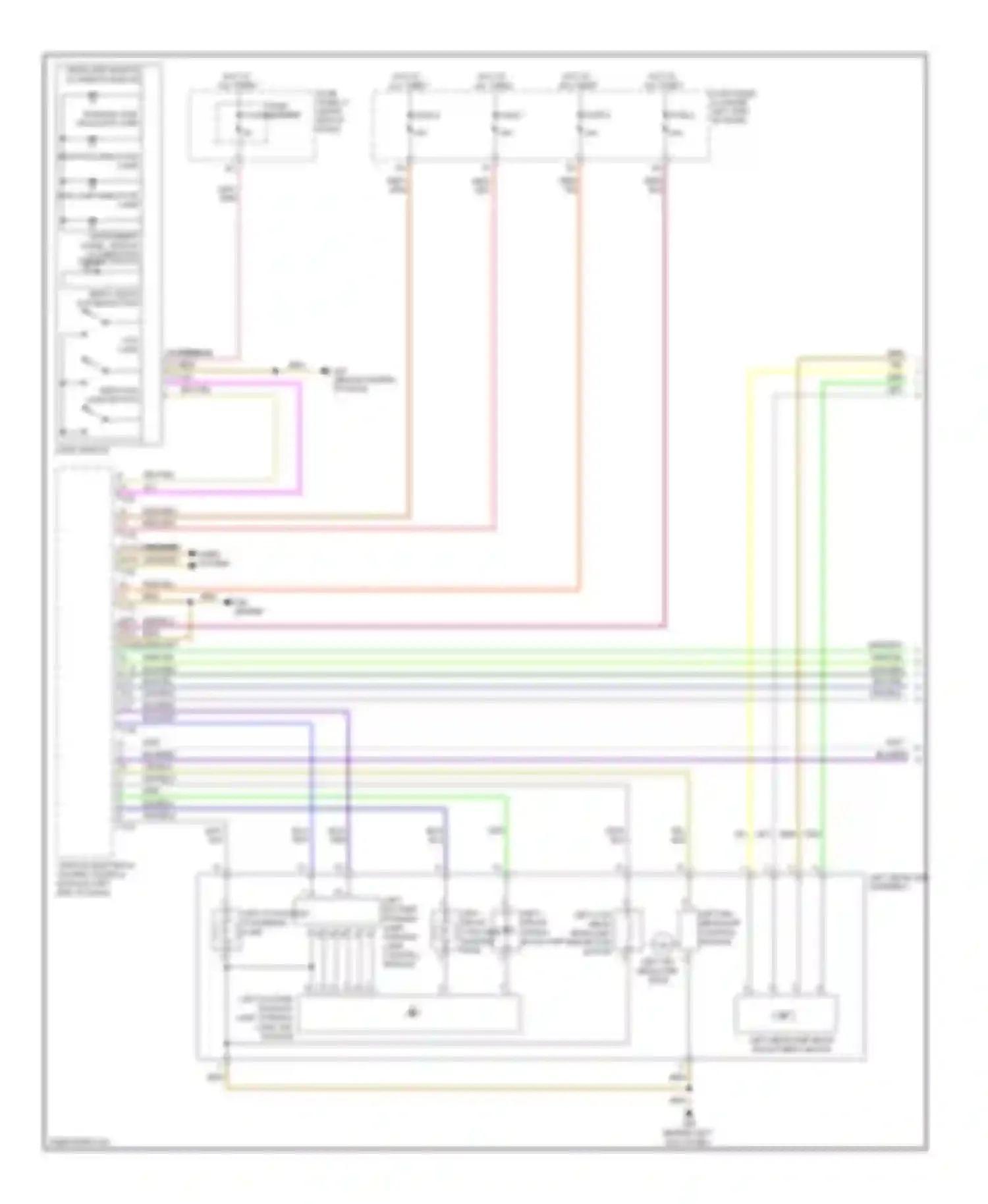 Wiring diagram instrument panel, switch illumination dimmer switch for Audi A6 C7 (2011-2014)